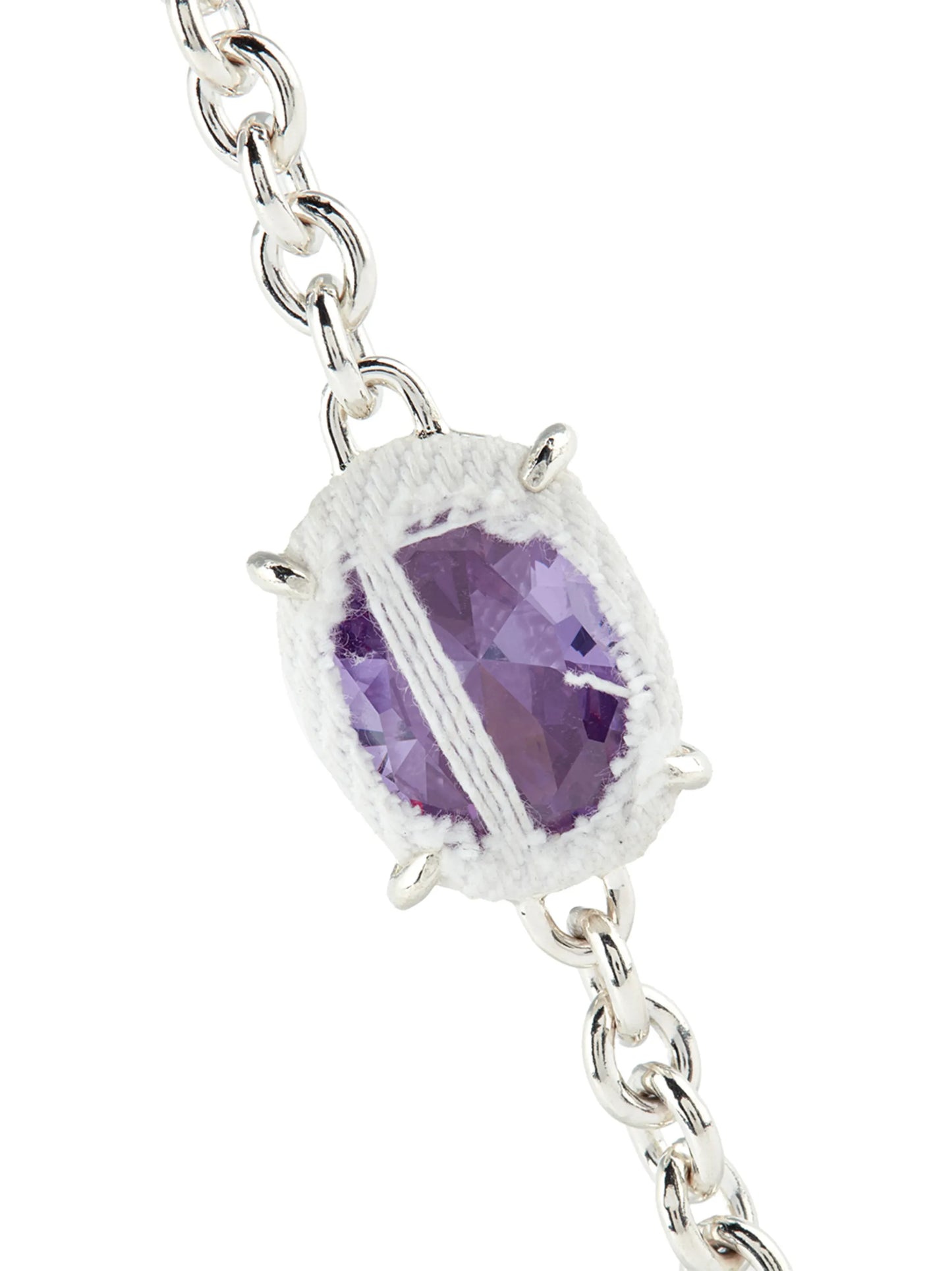 Oval Crucifix chain bracelet