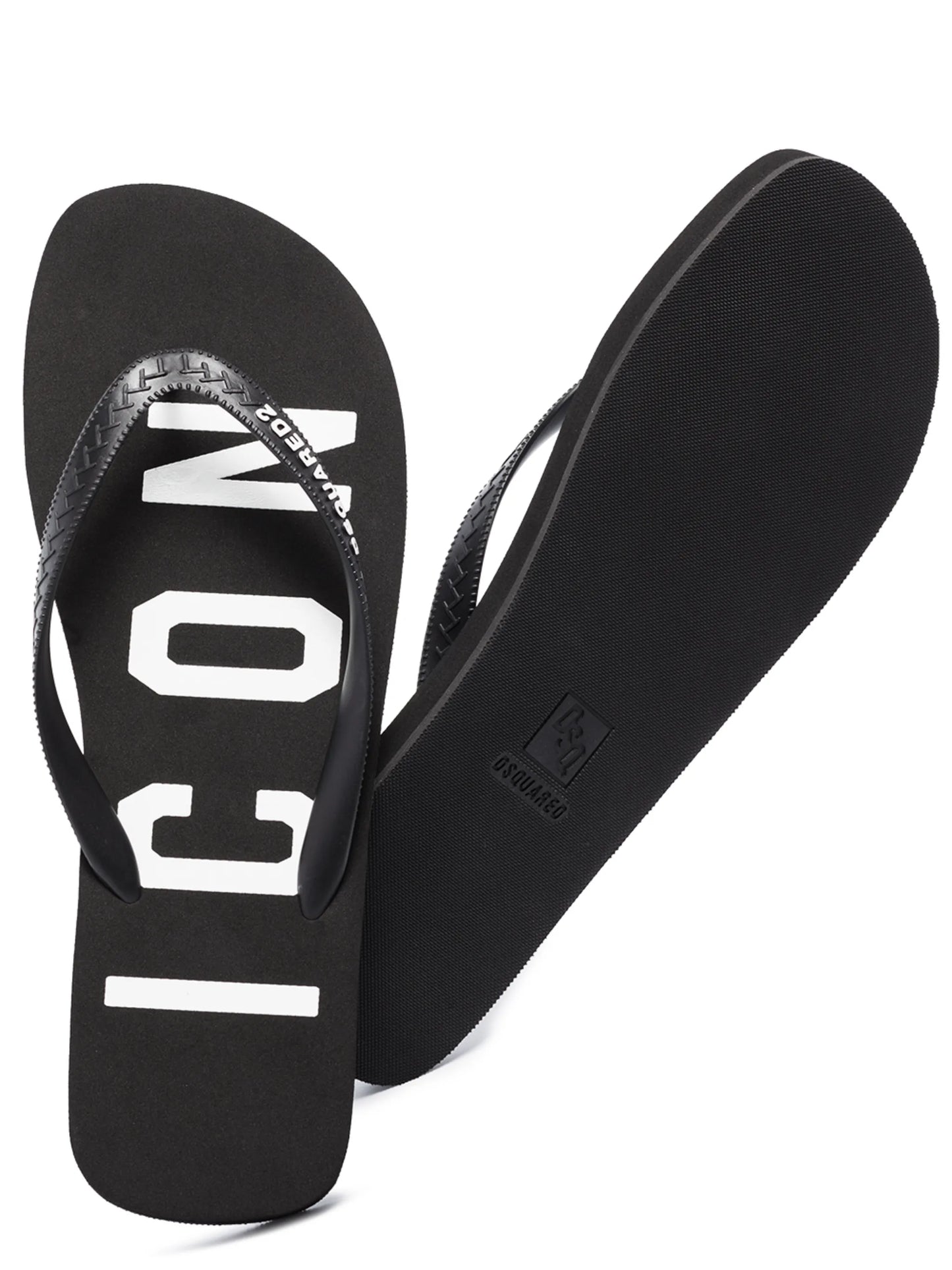 Icon print flip flops