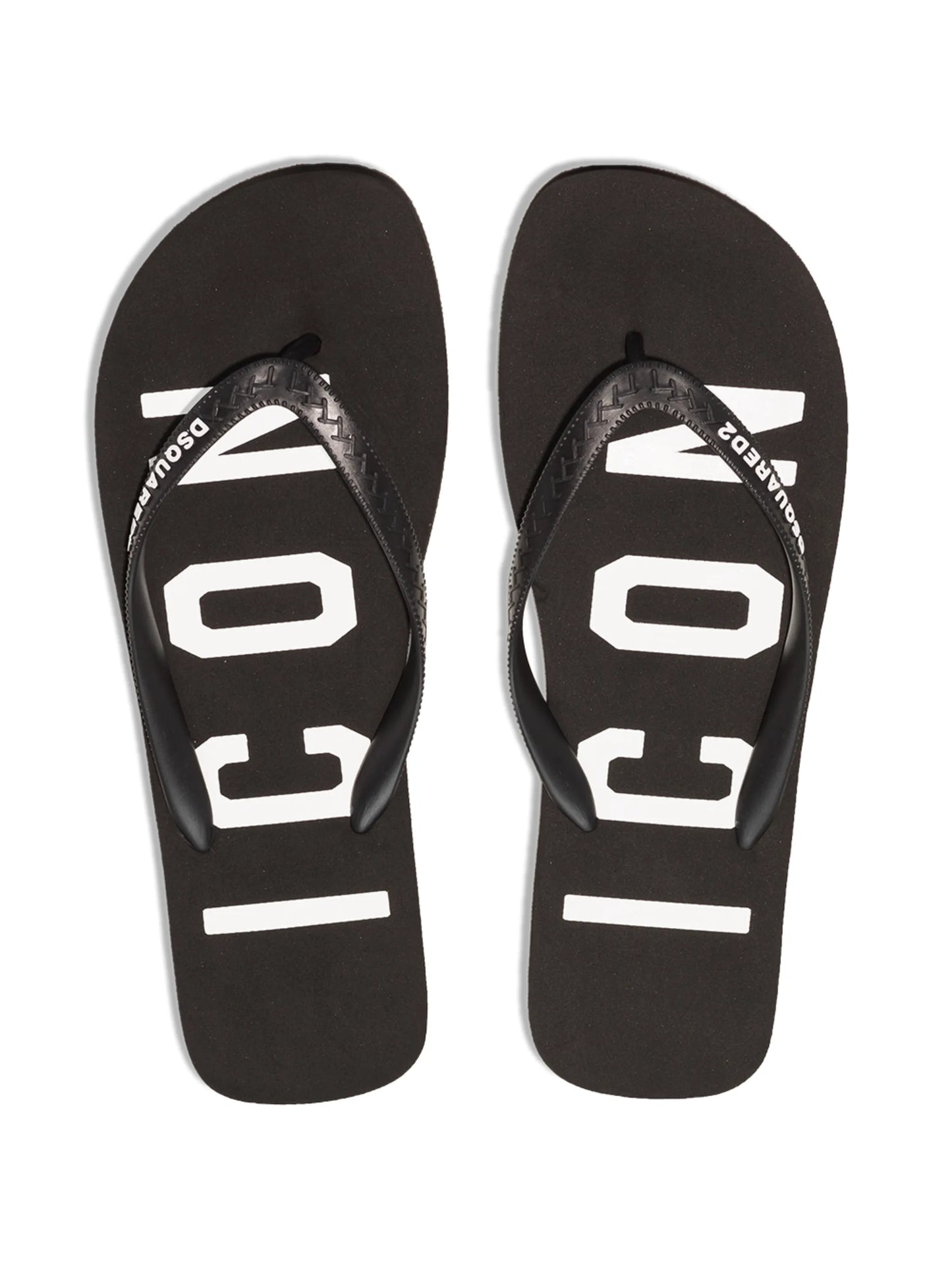 Icon print flip flops