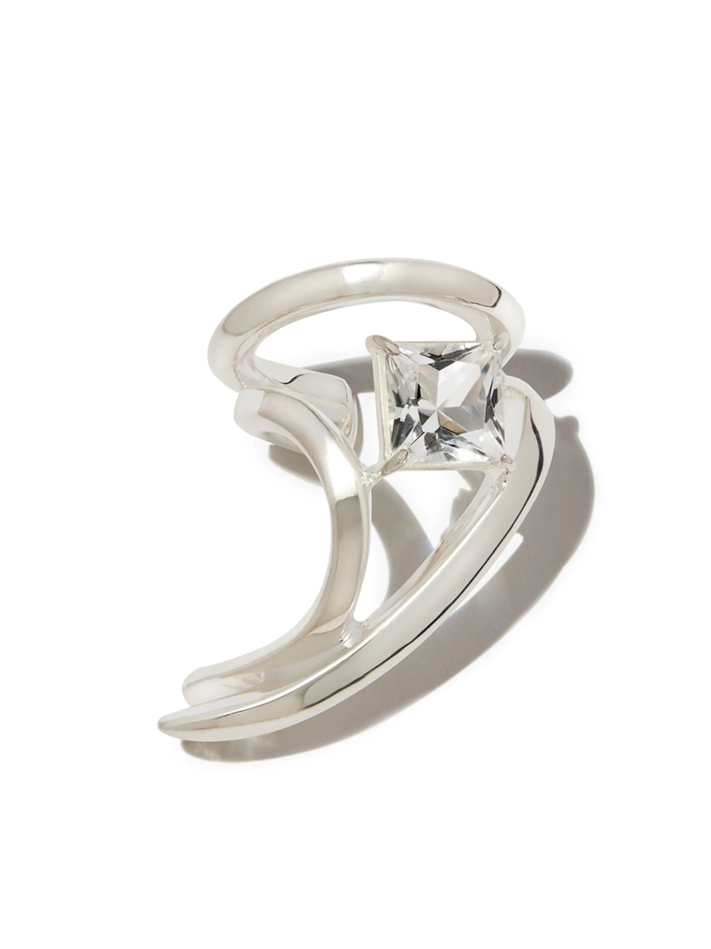 sterling silver ear crystal cuff
