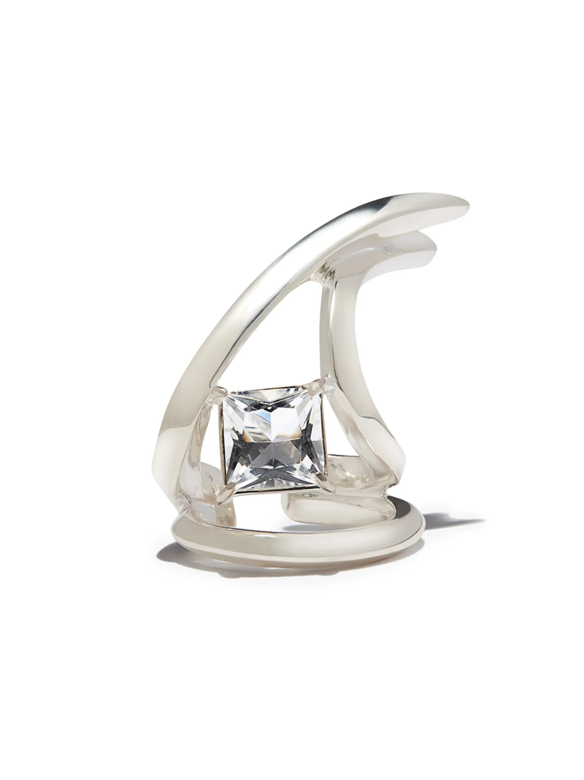 sterling silver ear crystal cuff