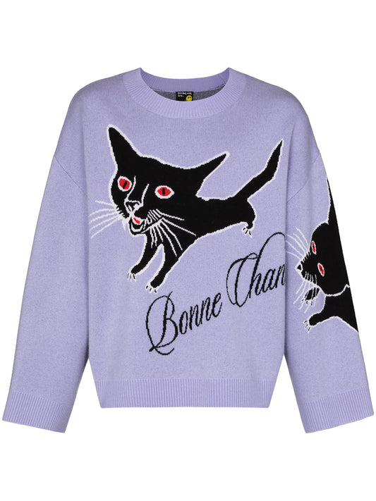 Bonne Chance intarsia jumper