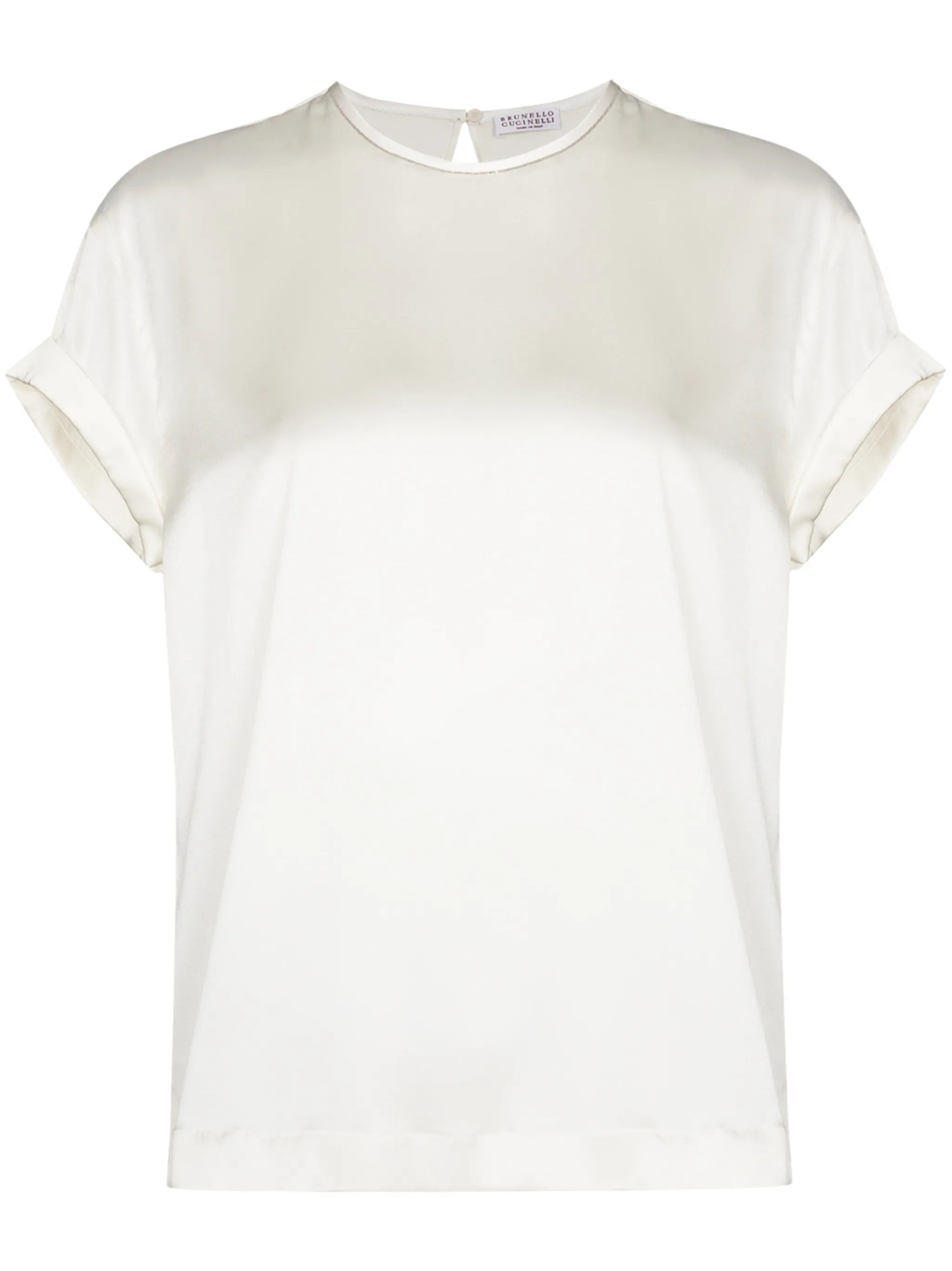 silk crew-neck T-shirt