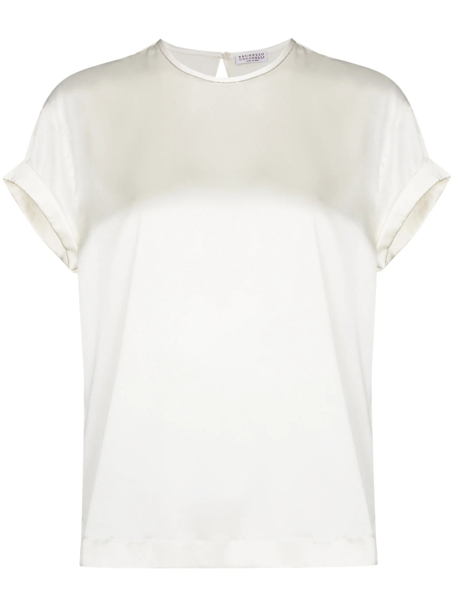 silk crew-neck T-shirt
