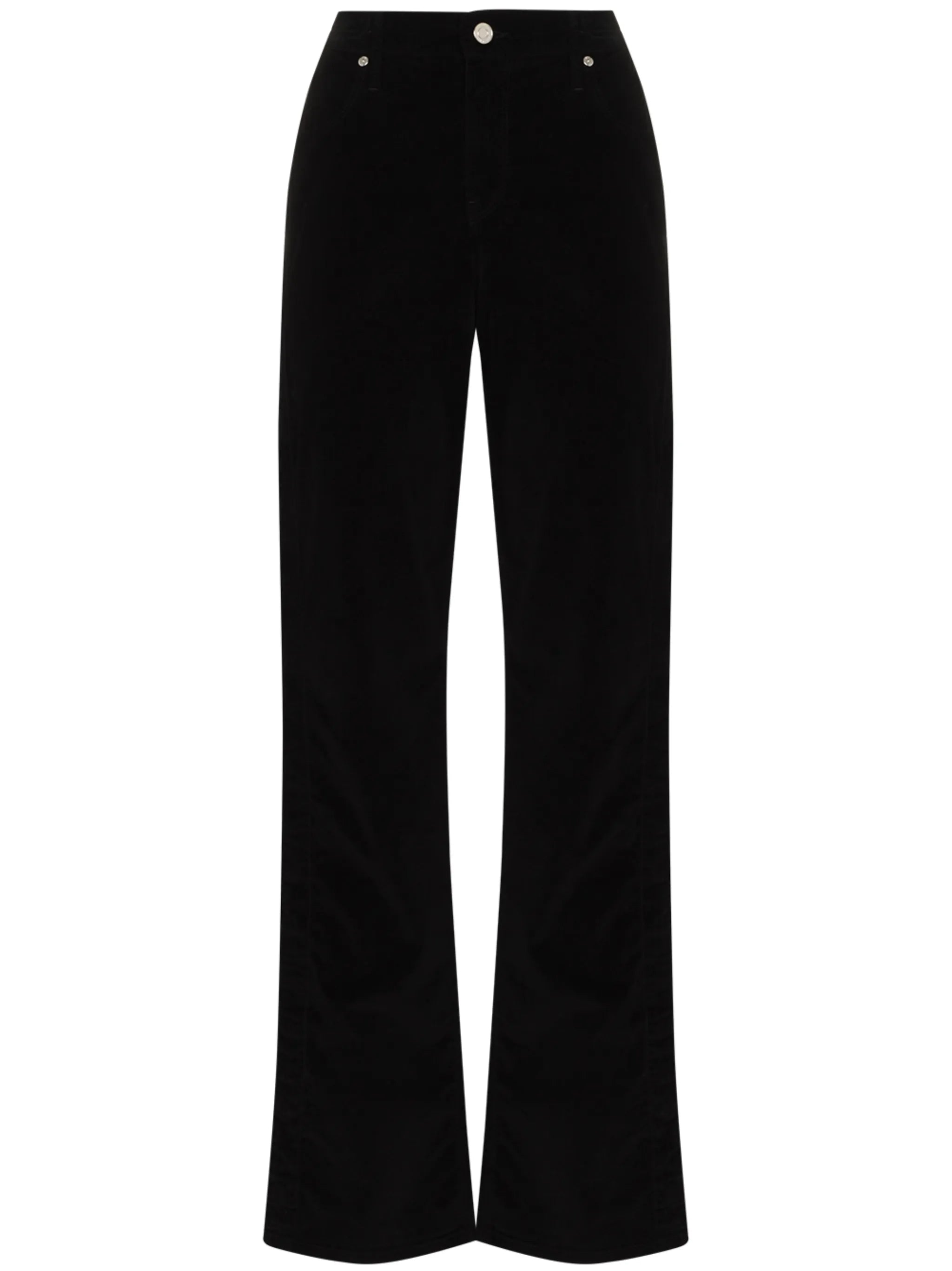 high-rise straight-leg jeans