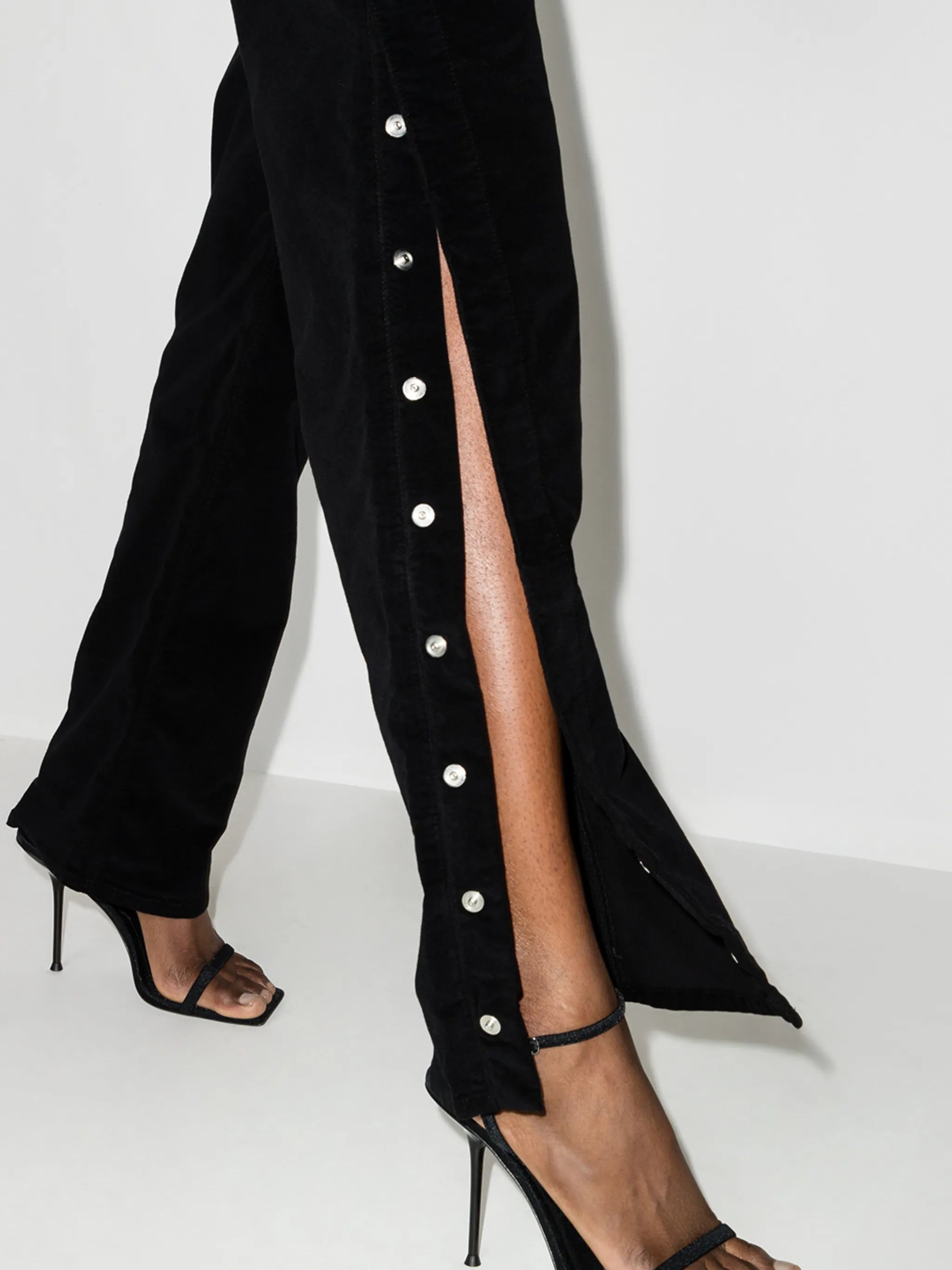 high-rise straight-leg jeans