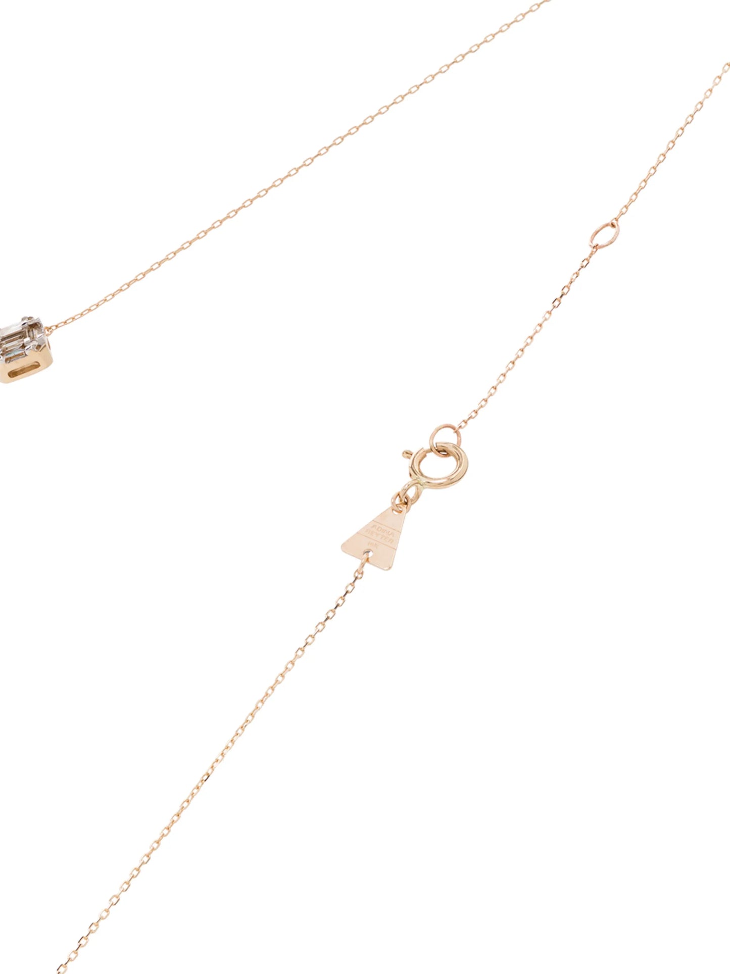 14-karat yellow gold baguette-cut diamond necklace
