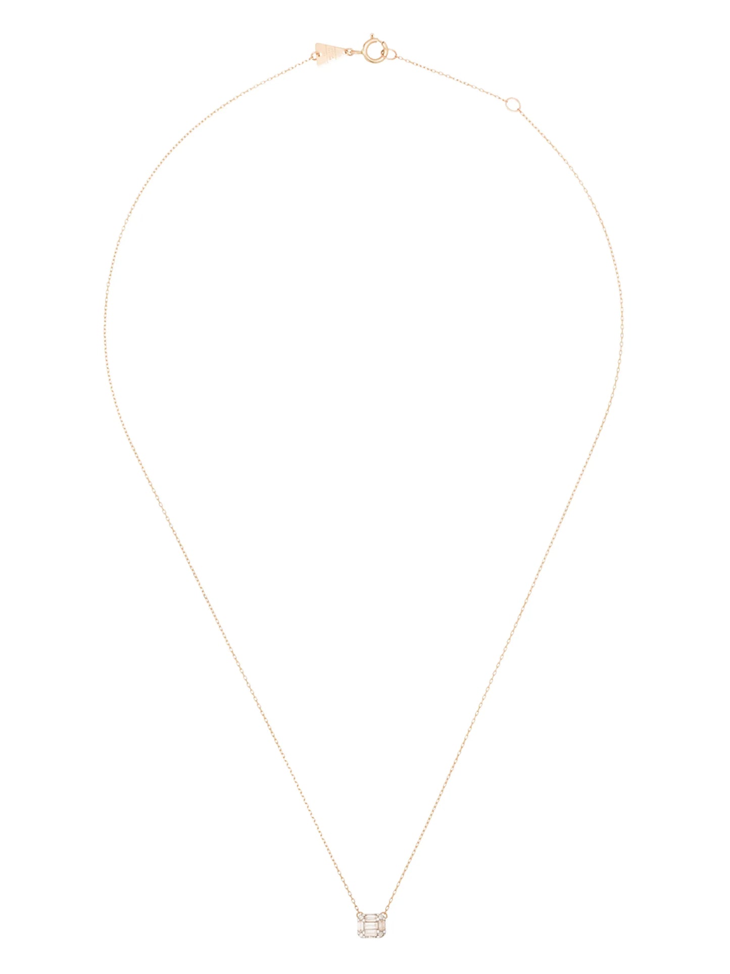 14-karat yellow gold baguette-cut diamond necklace