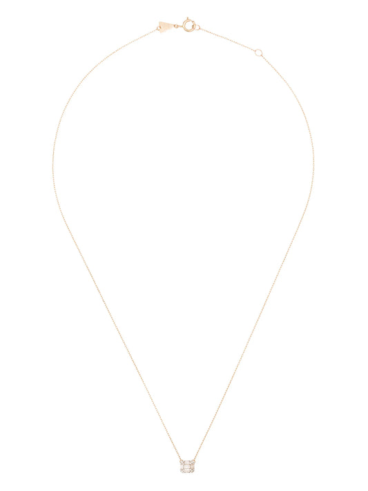 14-karat yellow gold baguette-cut diamond necklace