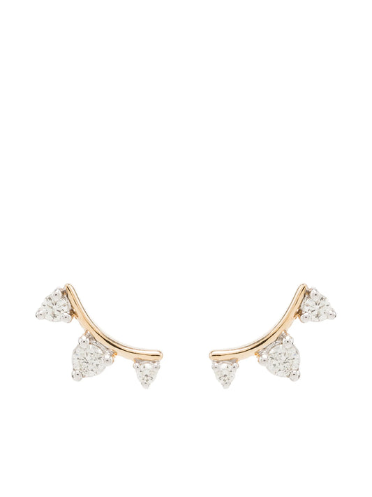 Amigos 14-karat gold diamond earrings