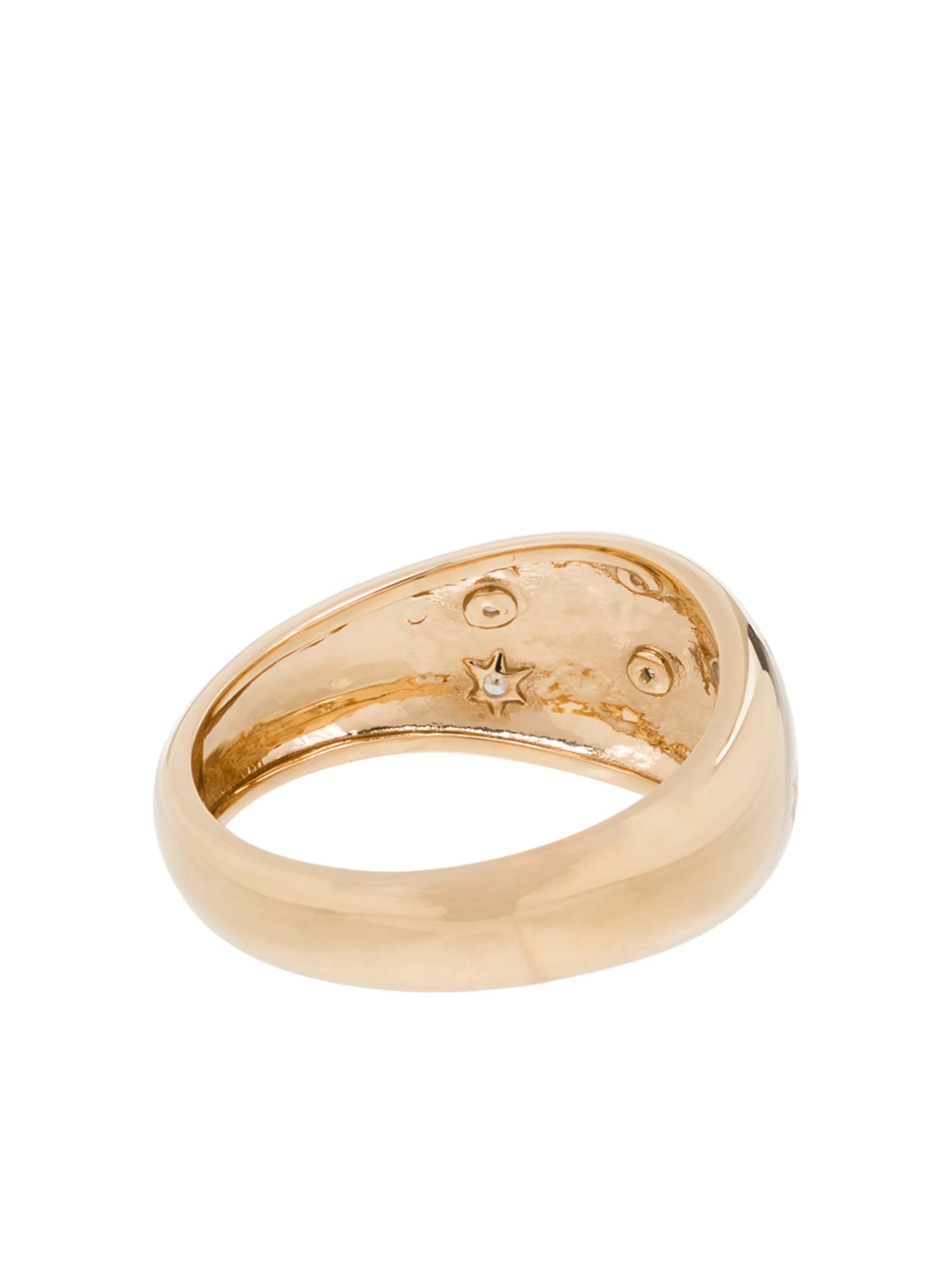 14kt yellow gold Celestial large dome diamond ring