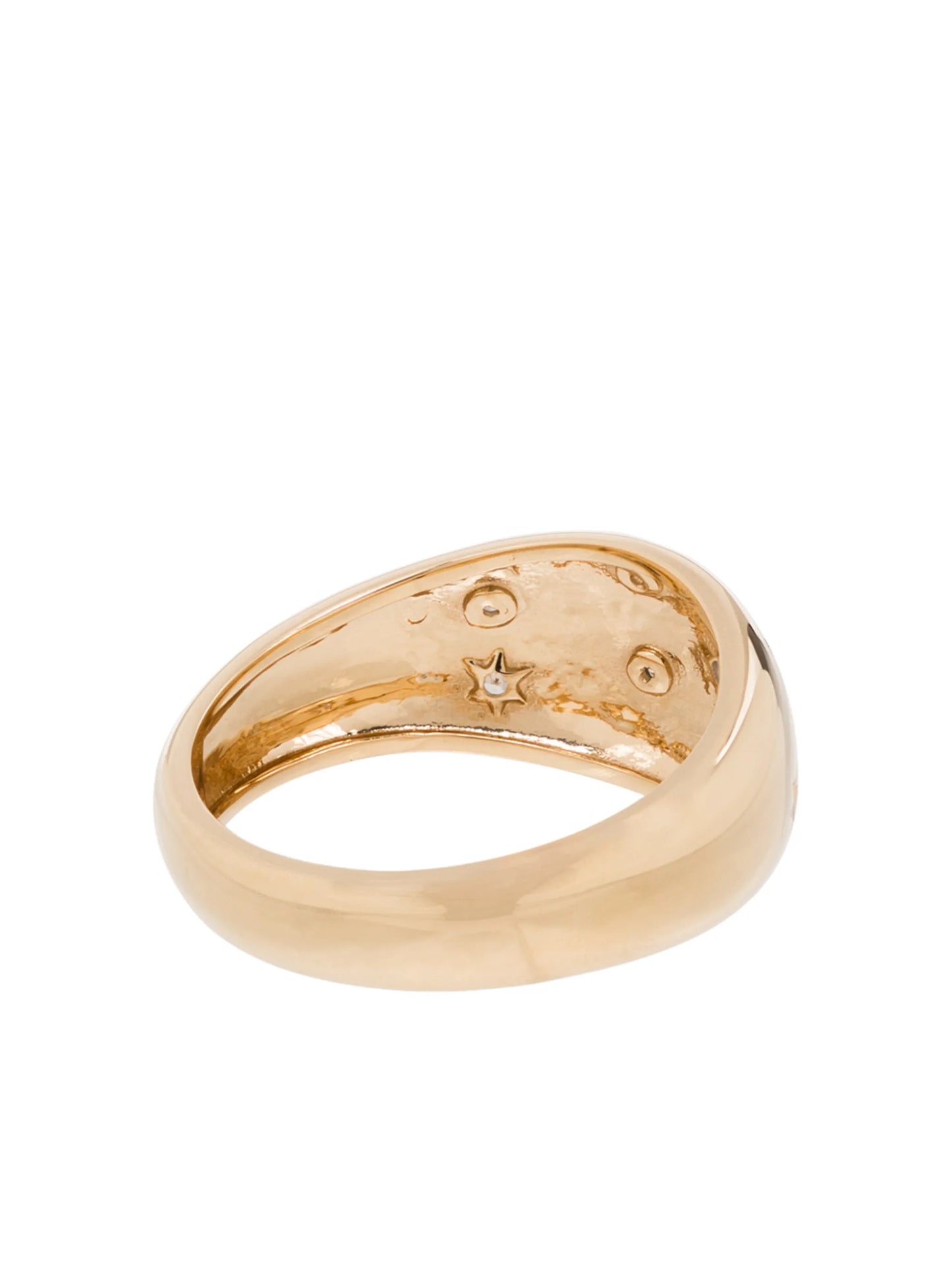 14kt yellow gold Celestial large dome diamond ring
