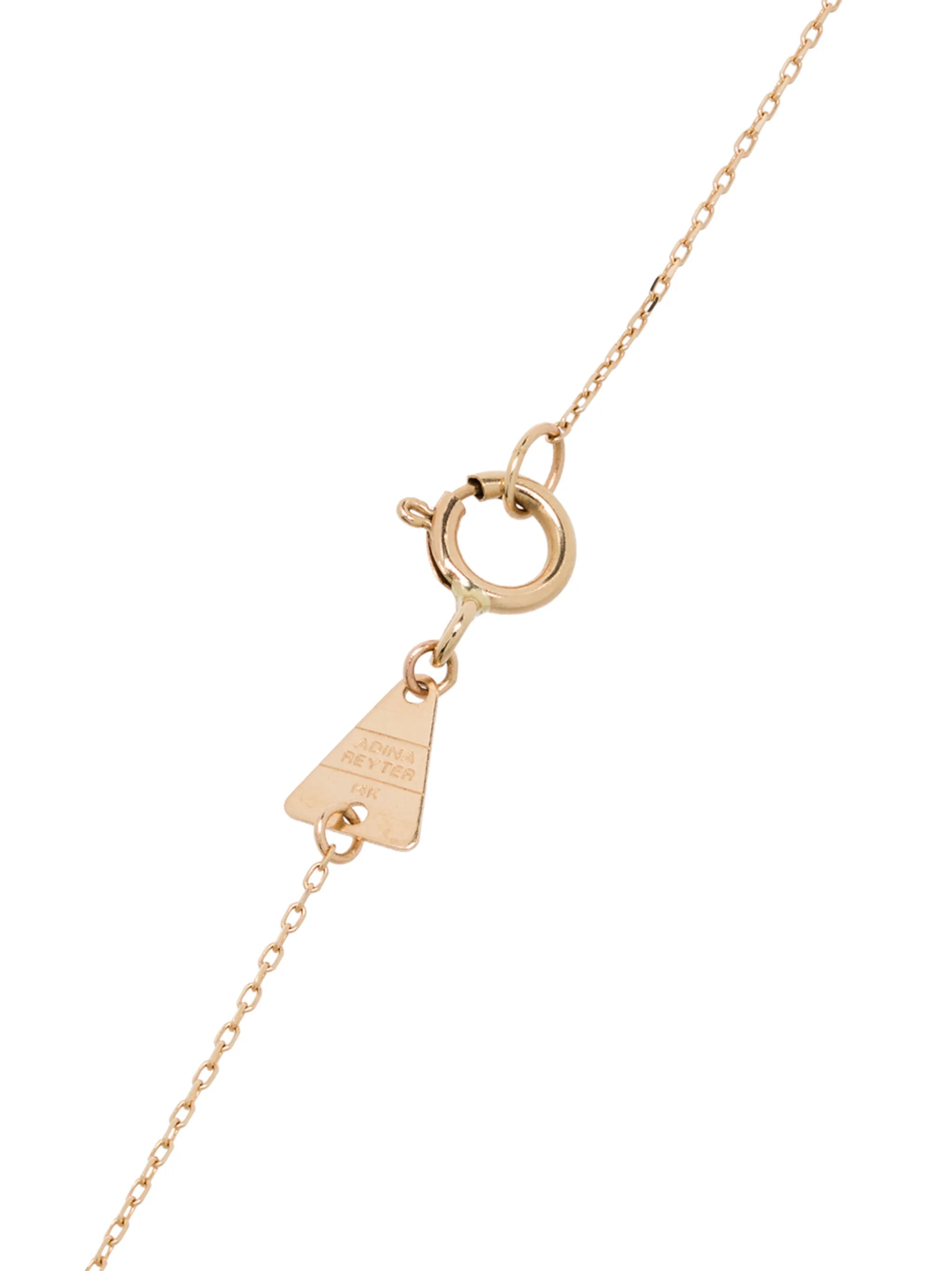 14CT Yellow Gold diamond horseshoe necklace