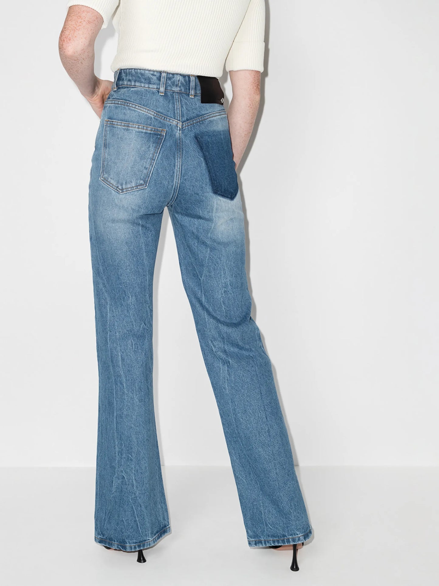 high-rise wide-leg jeans