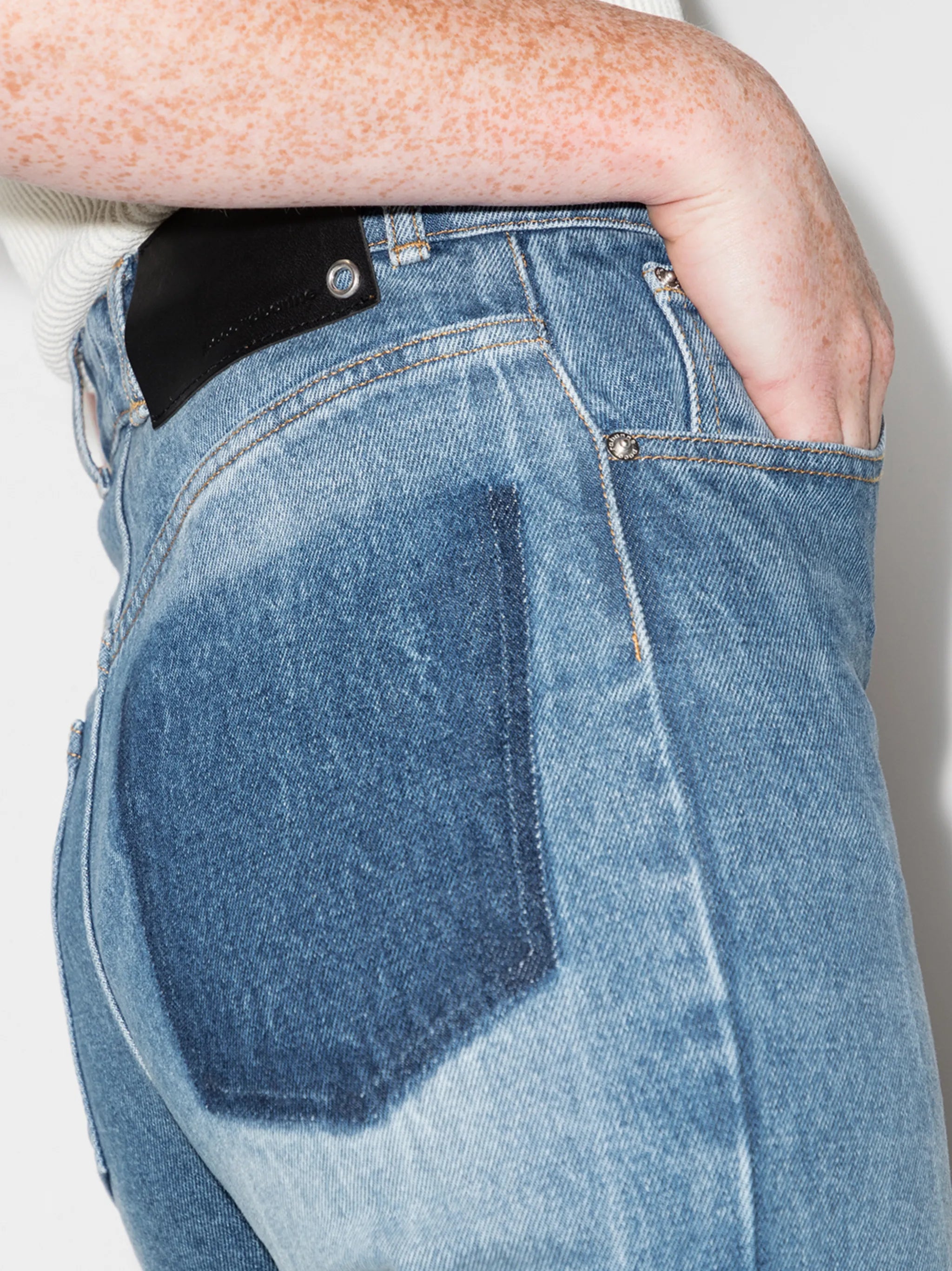 high-rise wide-leg jeans