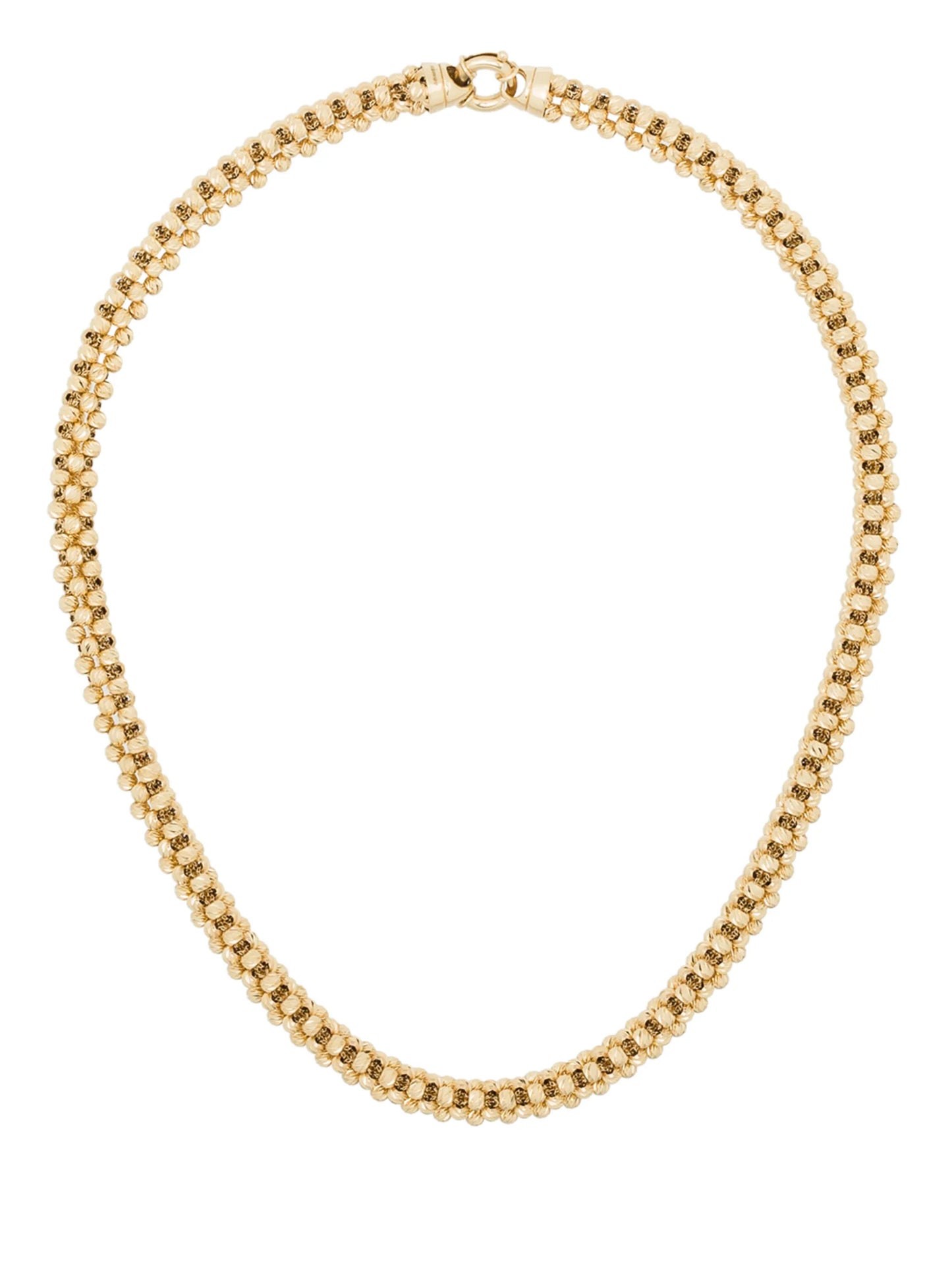 14kt yellow gold diamond-cut chunky-chain necklace