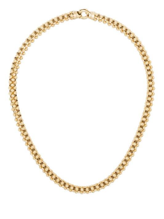 14kt yellow gold diamond-cut chunky-chain necklace