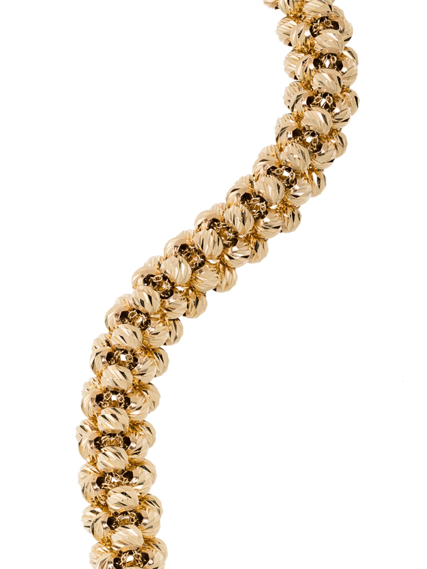 14kt yellow gold diamond-cut chunky-chain necklace