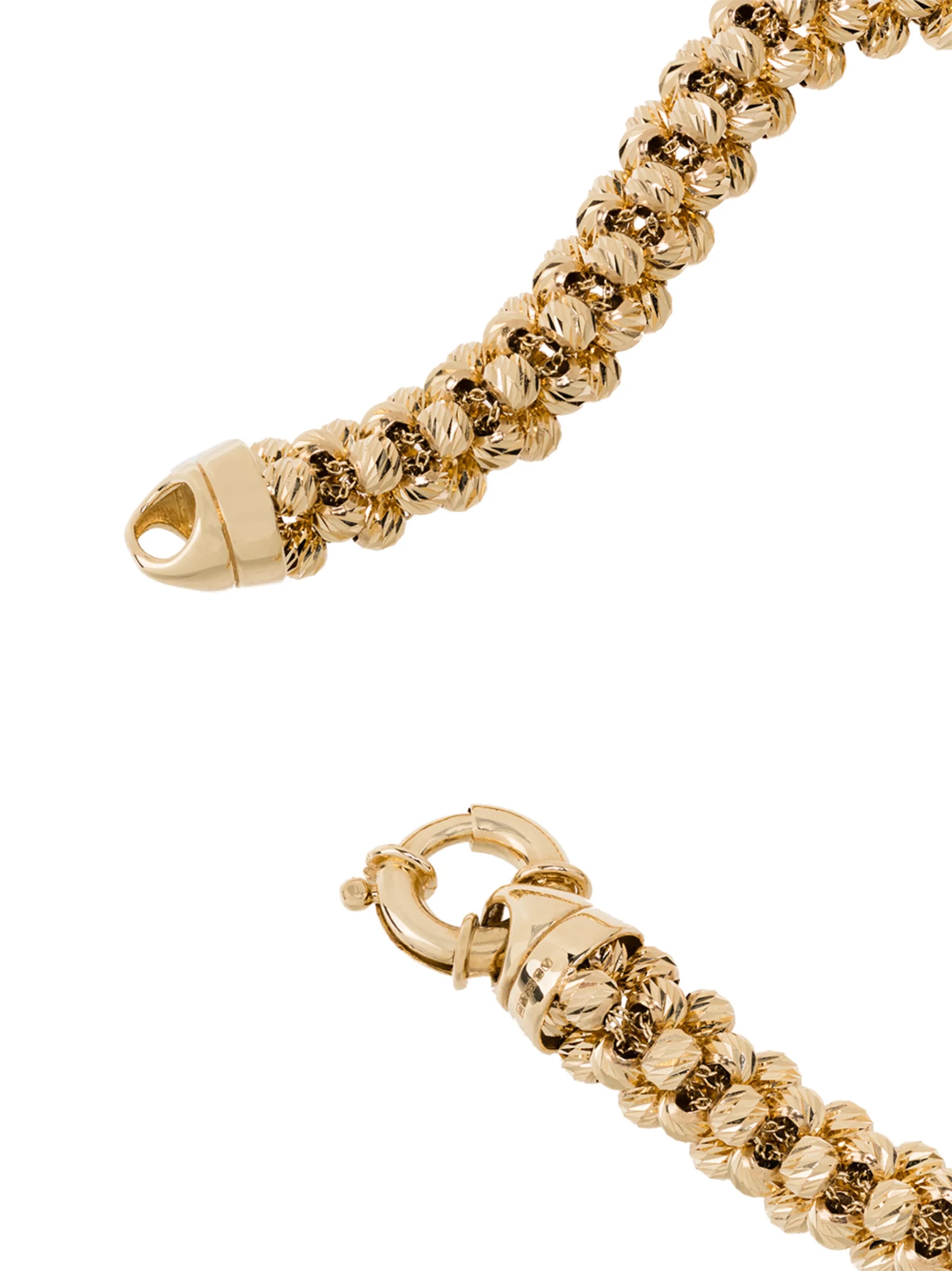 14kt yellow gold diamond-cut chunky-chain necklace