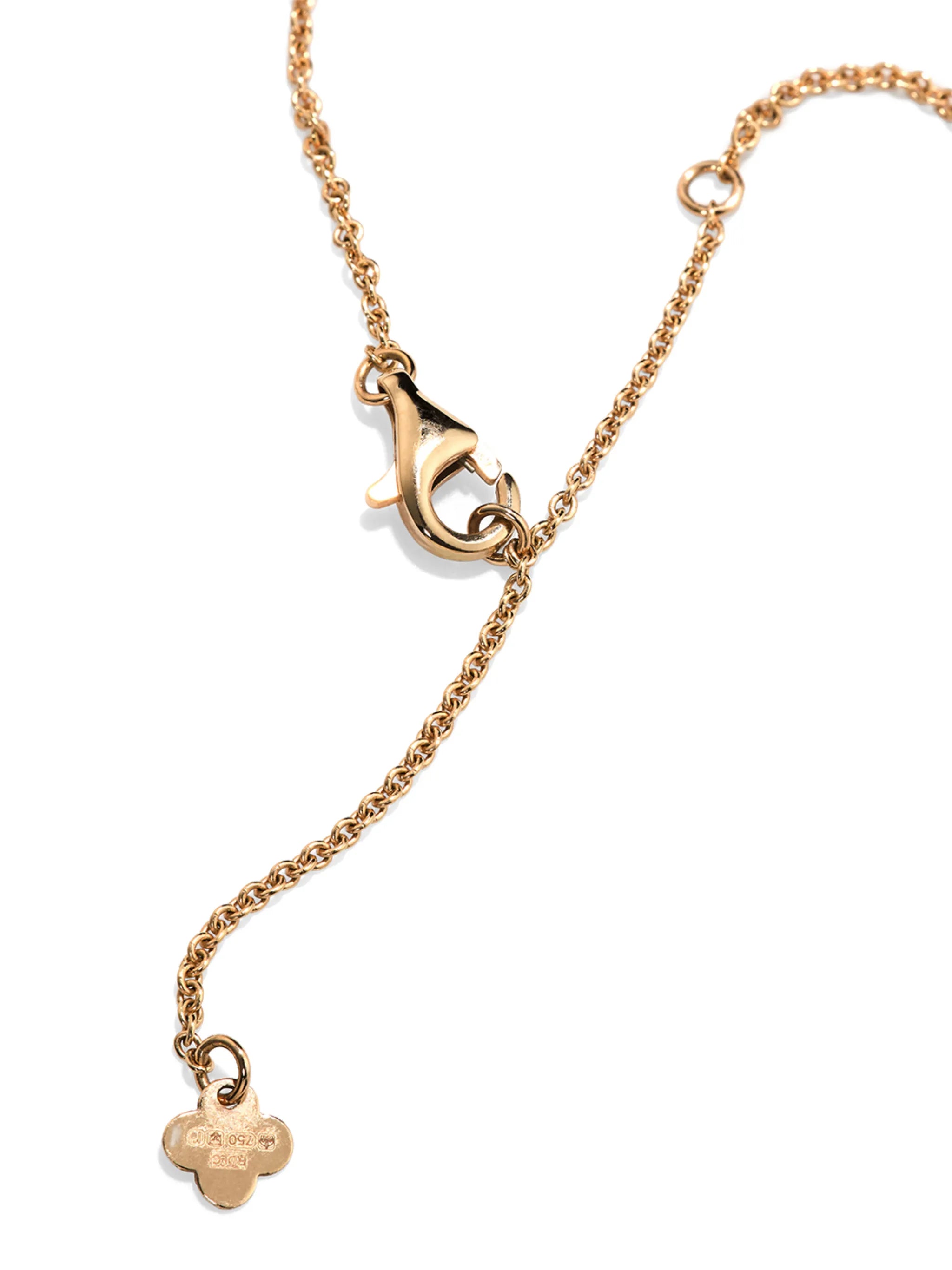 18kt rose gold Love charm diamond necklace