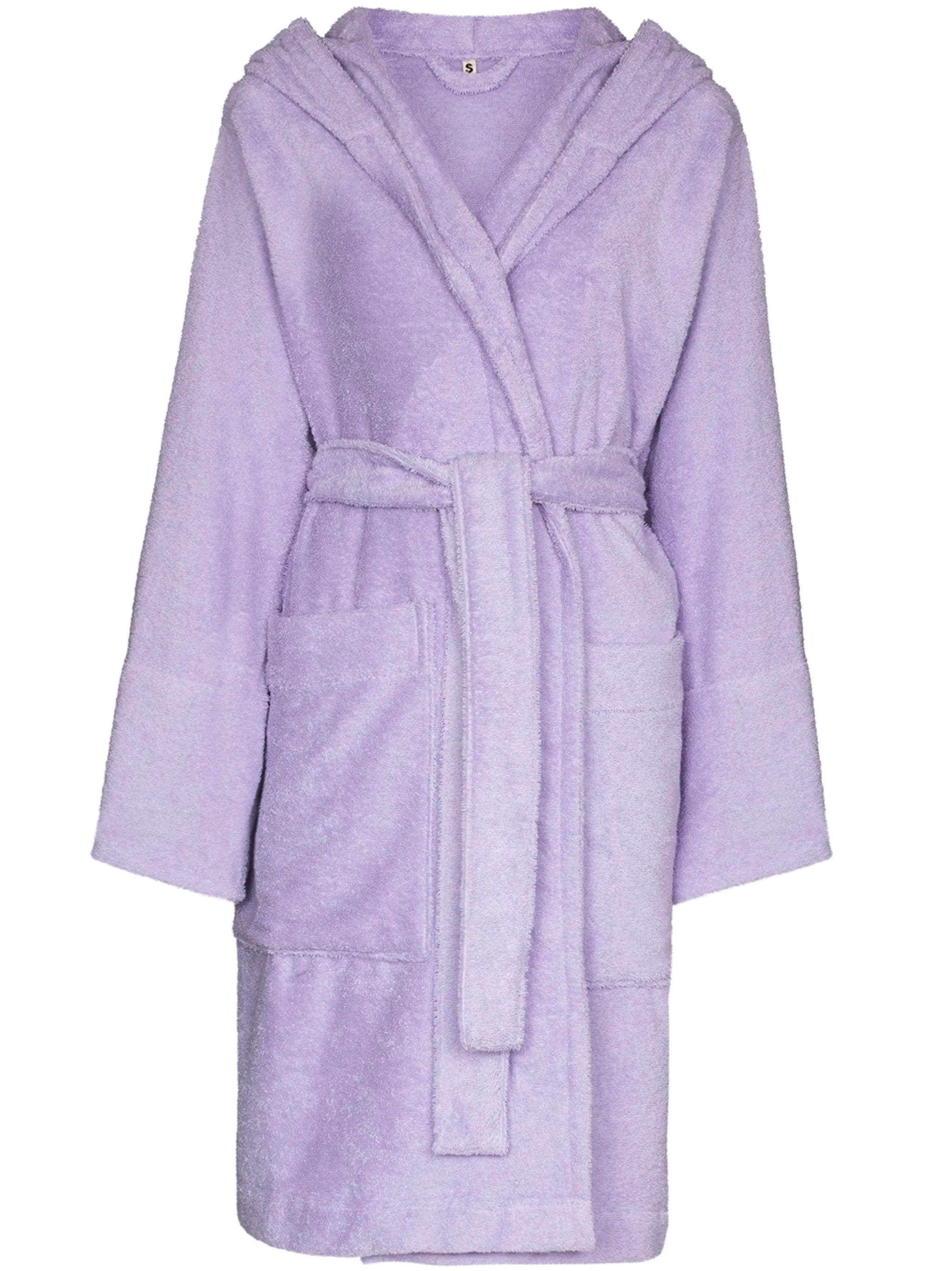 hooded organic cotton robe