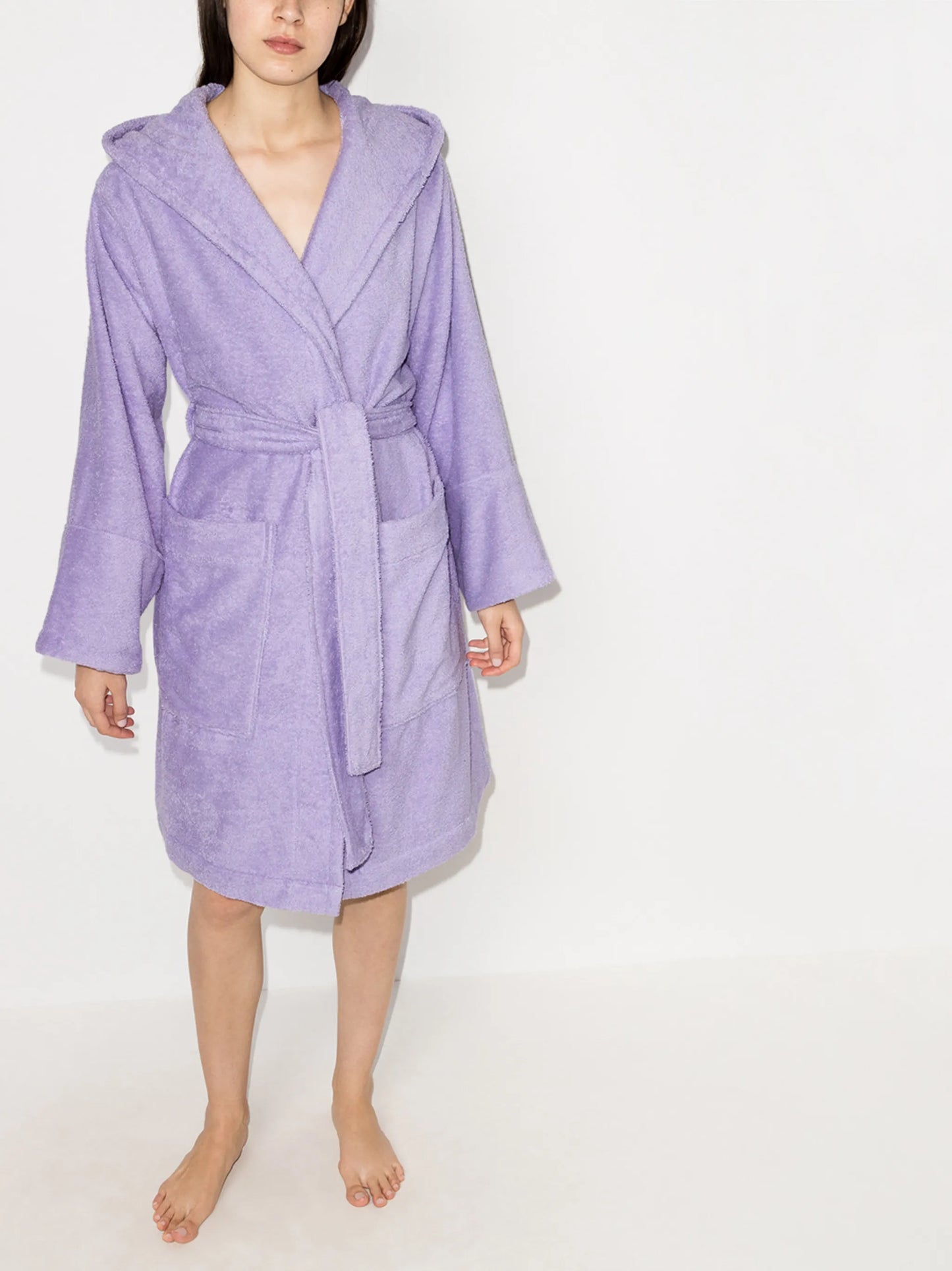 hooded organic cotton robe