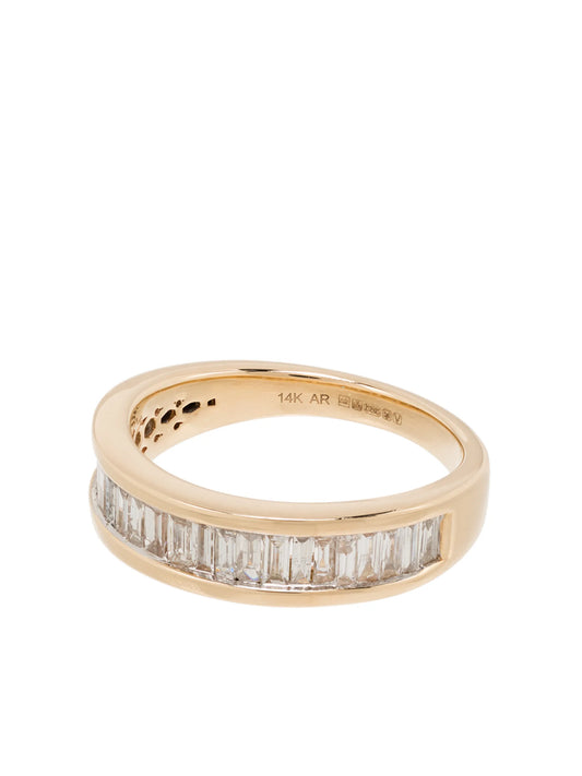14kt yellow gold Heirloom baguette diamond ring