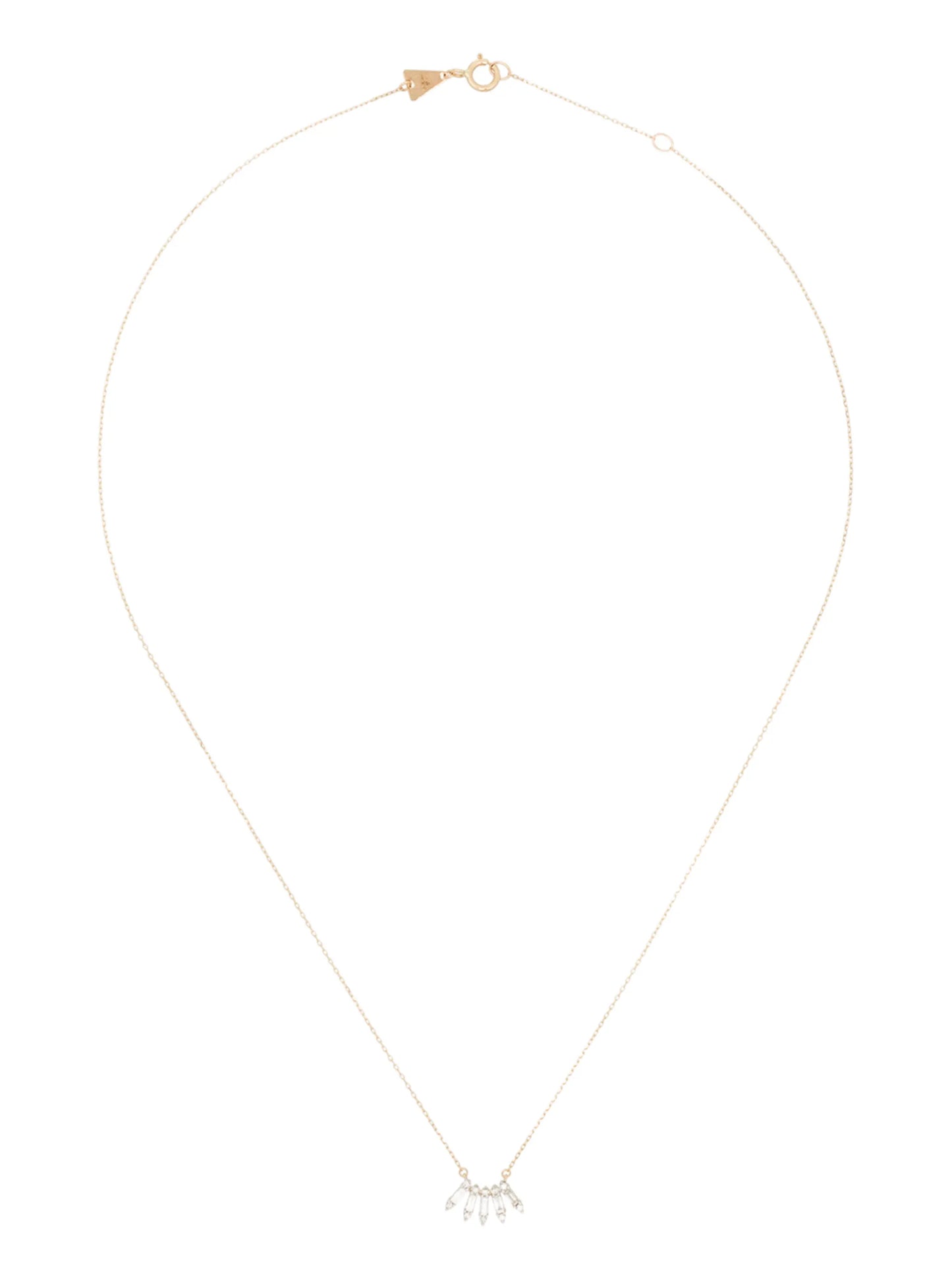 14kt yellow gold diamond pendant necklace