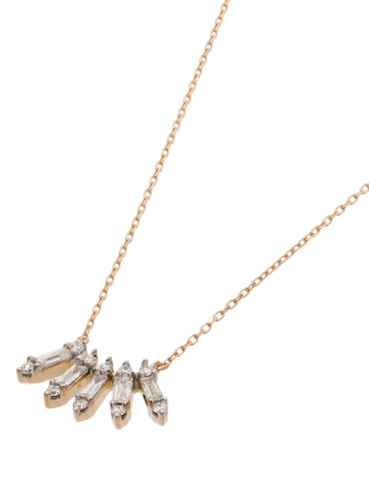 14kt yellow gold diamond pendant necklace