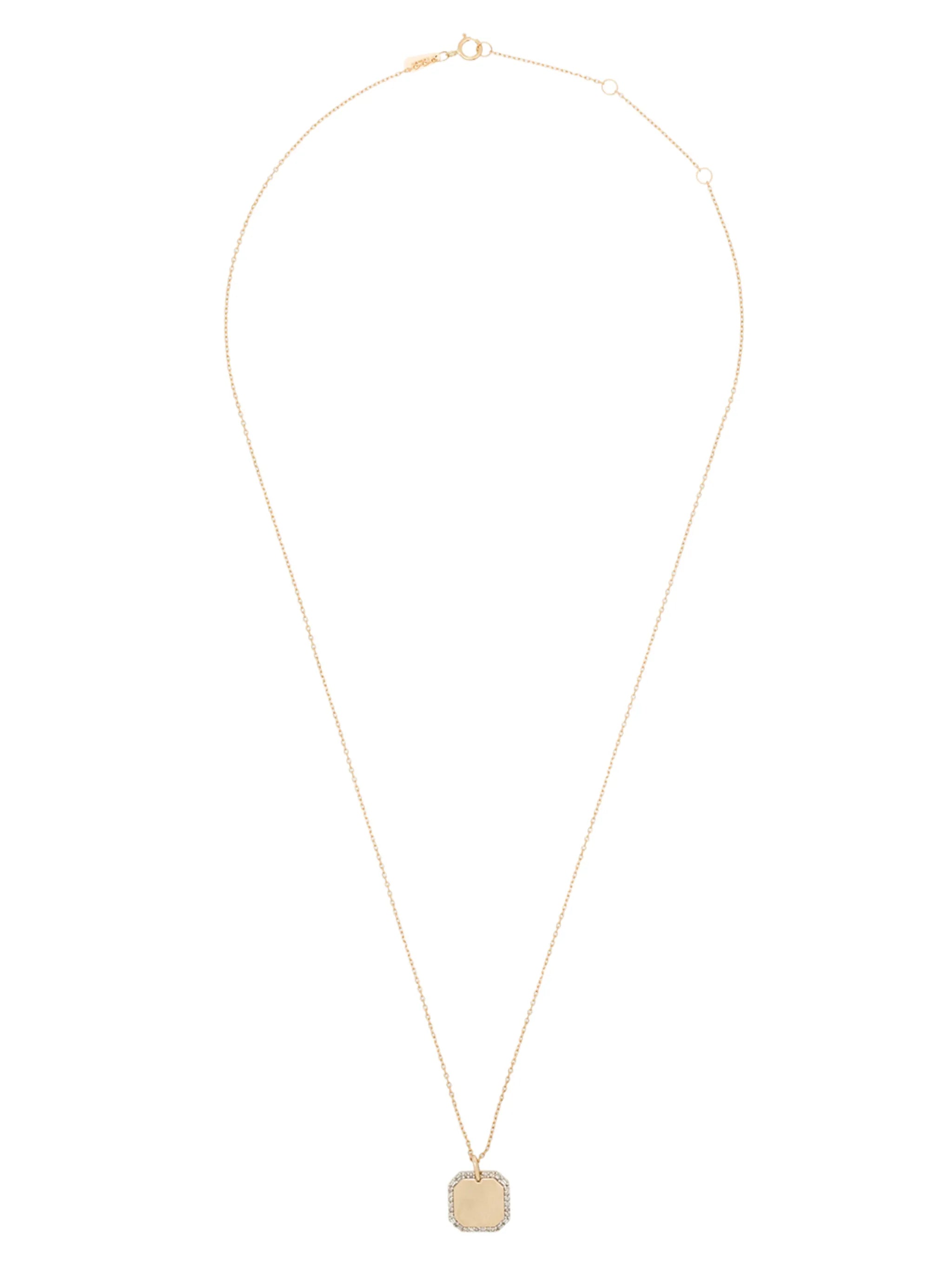 14kt yellow gold diamond pendant necklace