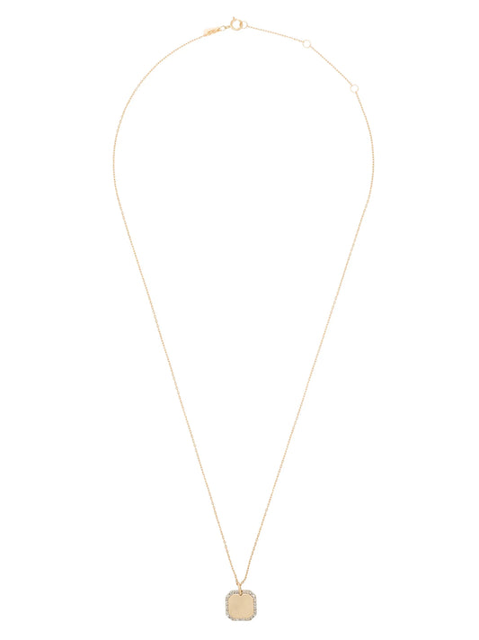 14kt yellow gold diamond pendant necklace