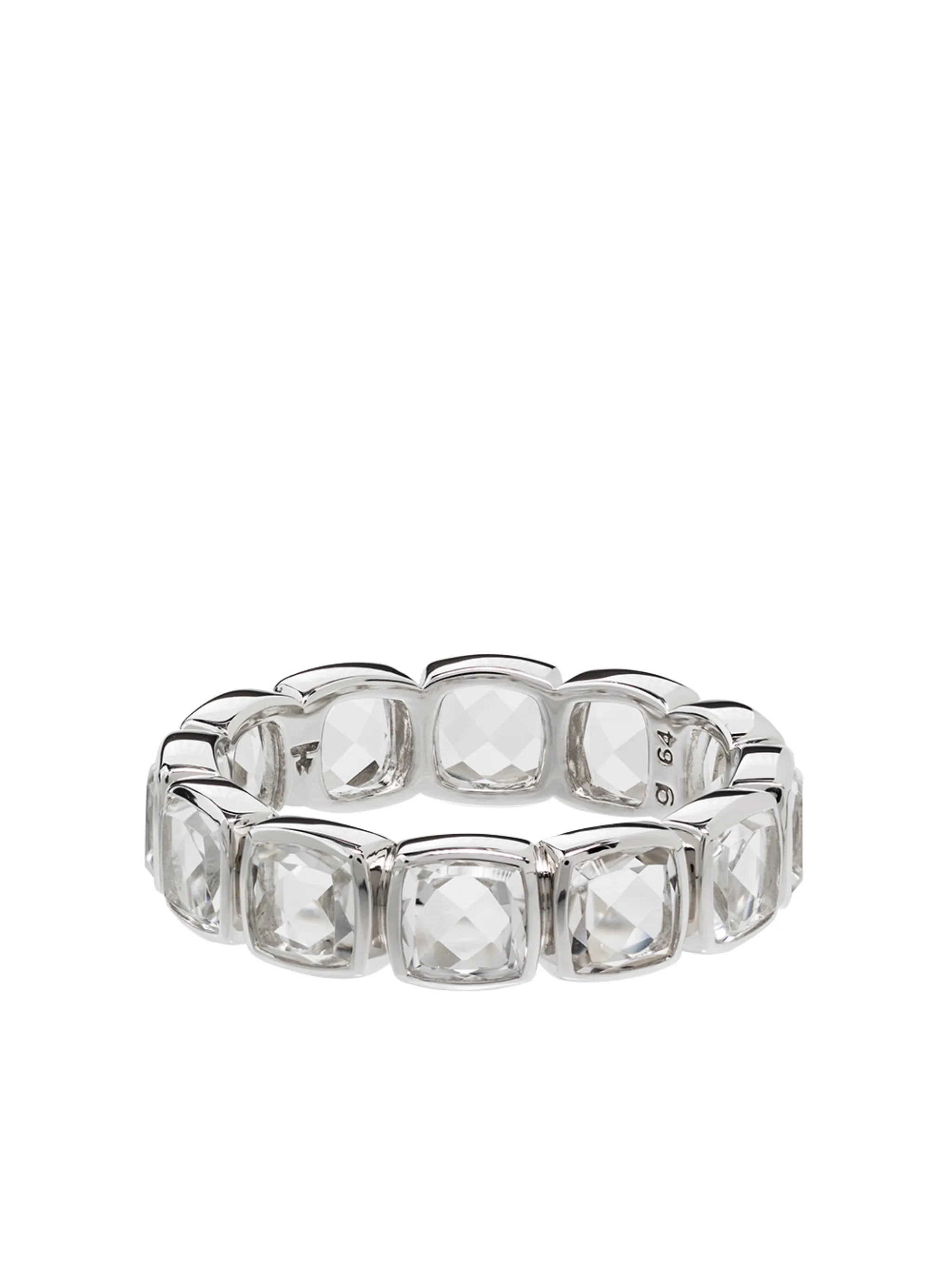 Cushion Band Rock crystal-embellished ring