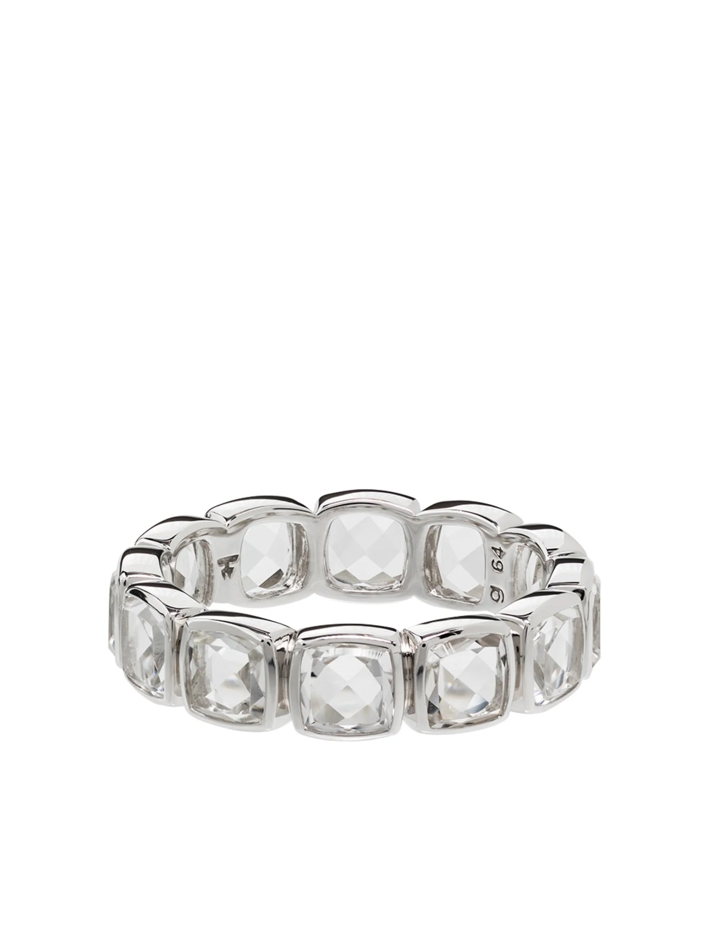Cushion Band Rock crystal-embellished ring