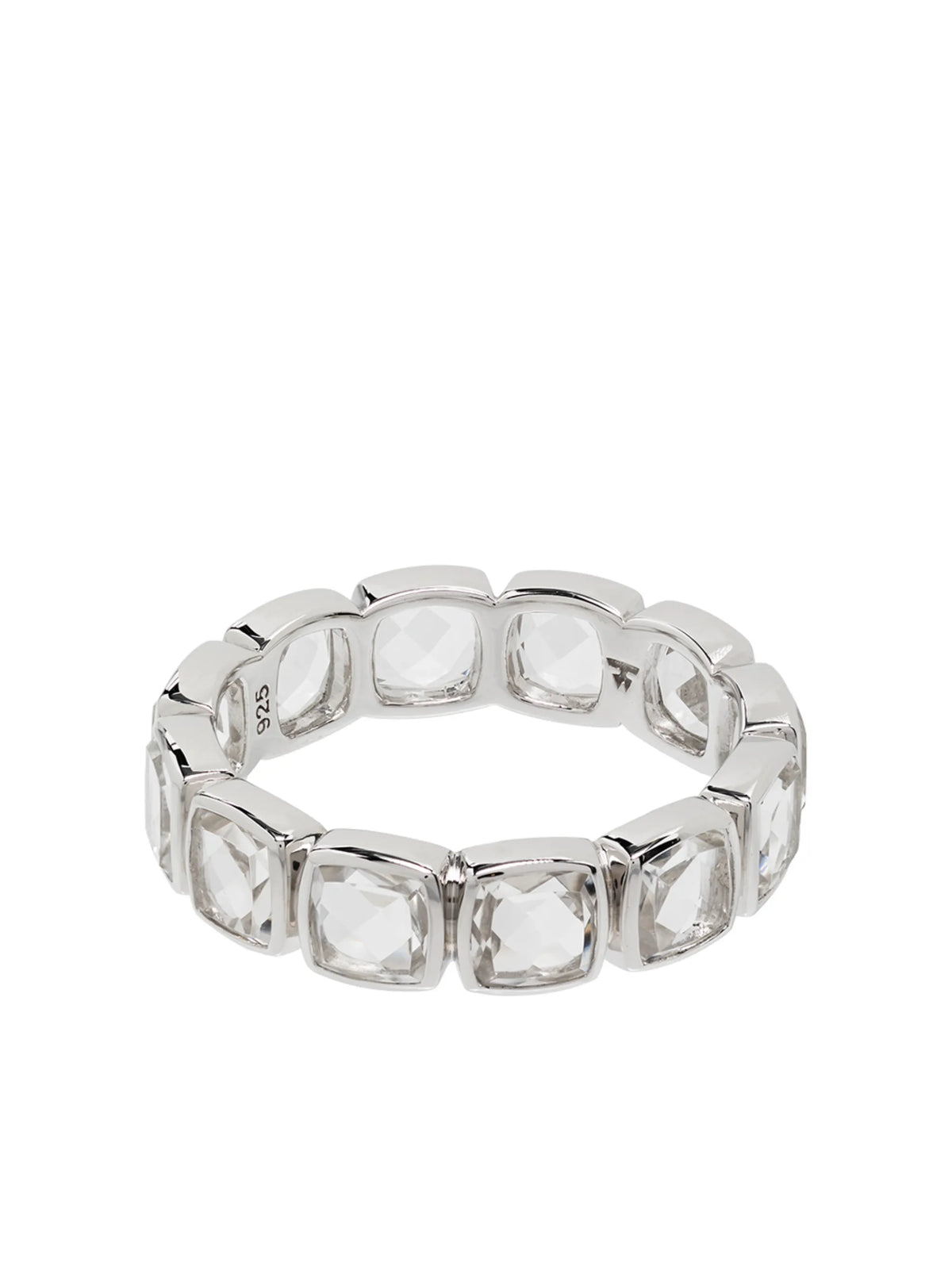 Cushion Band Rock crystal-embellished ring