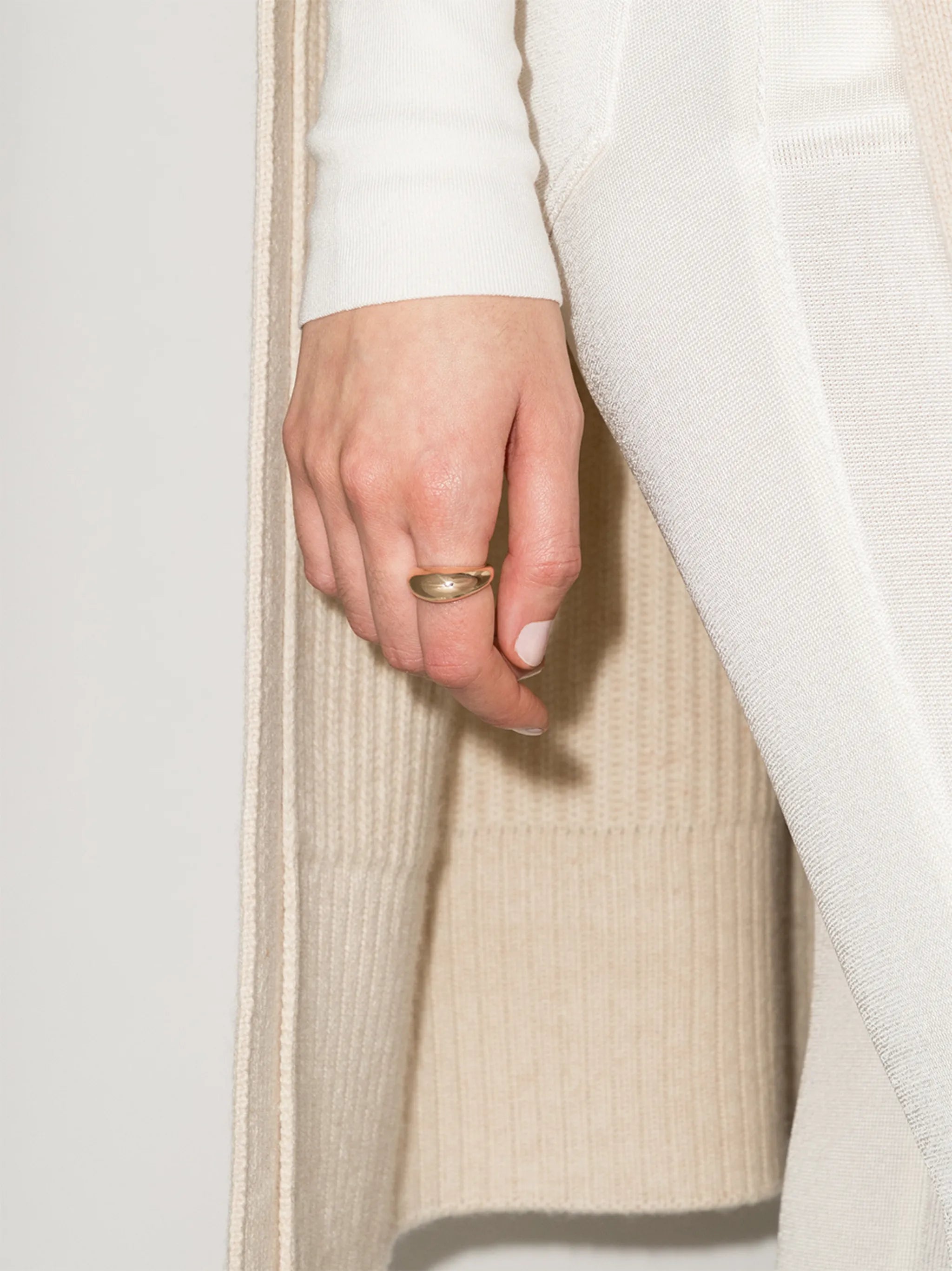 14kt yellow gold Dome ring