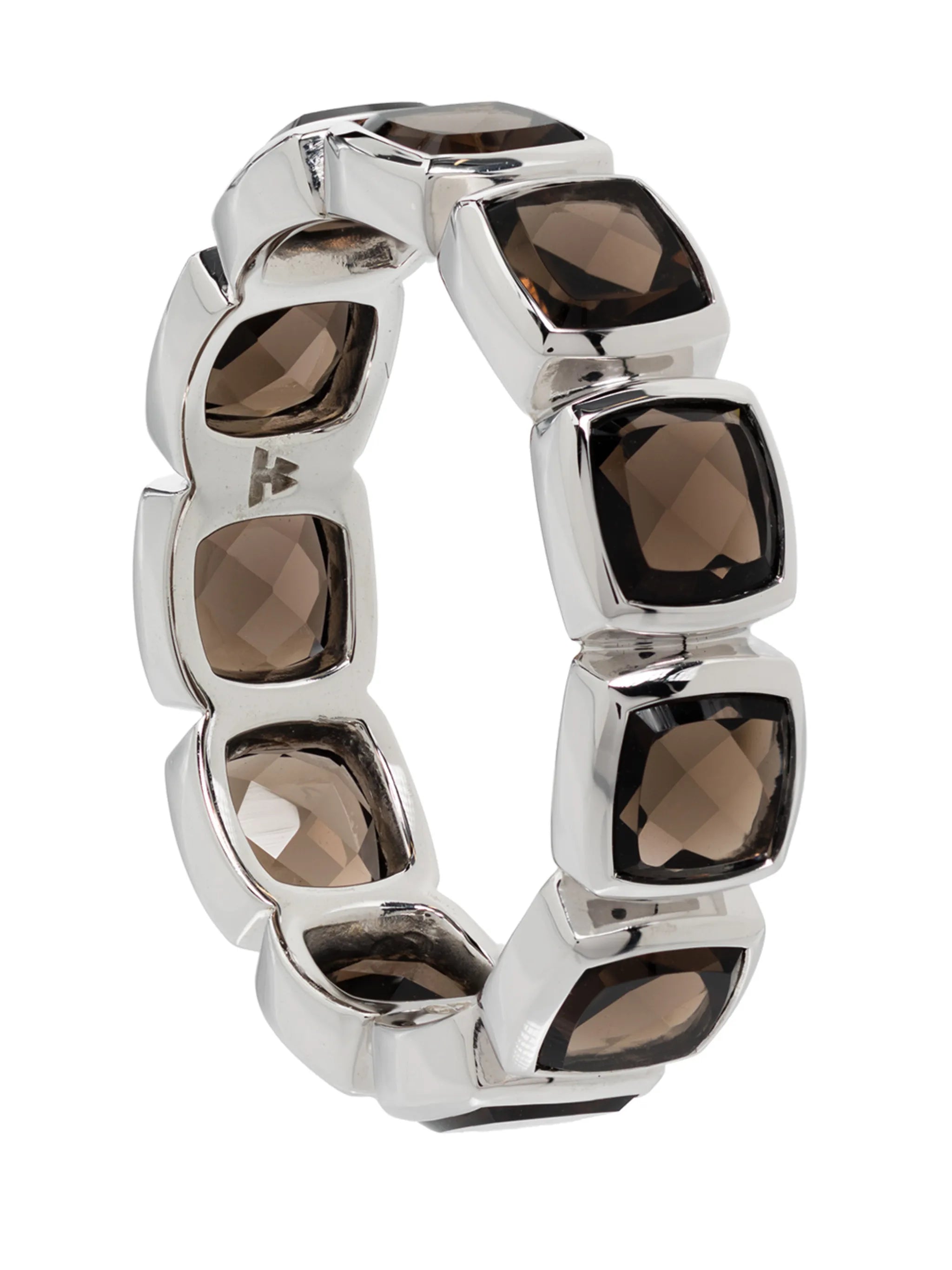 quartz-embellished band ring