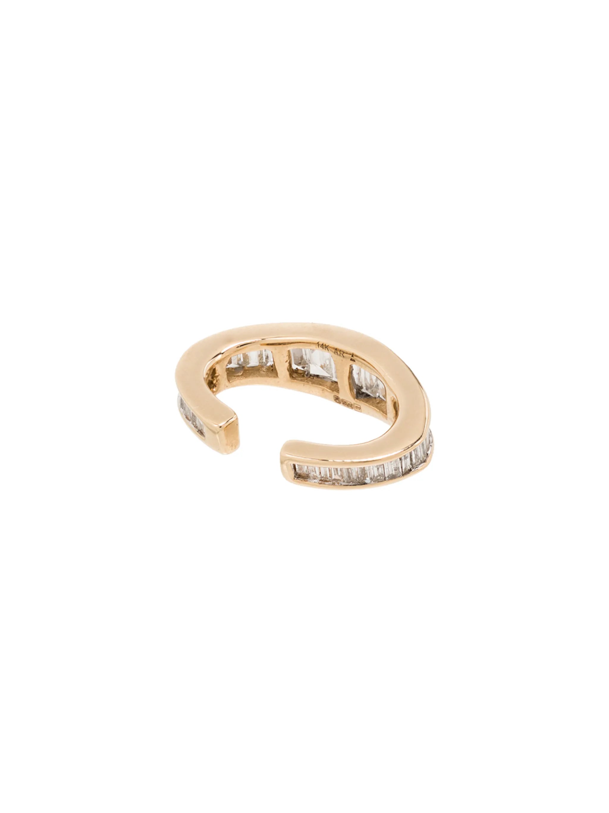 14kt yellow gold diamond ear cuff