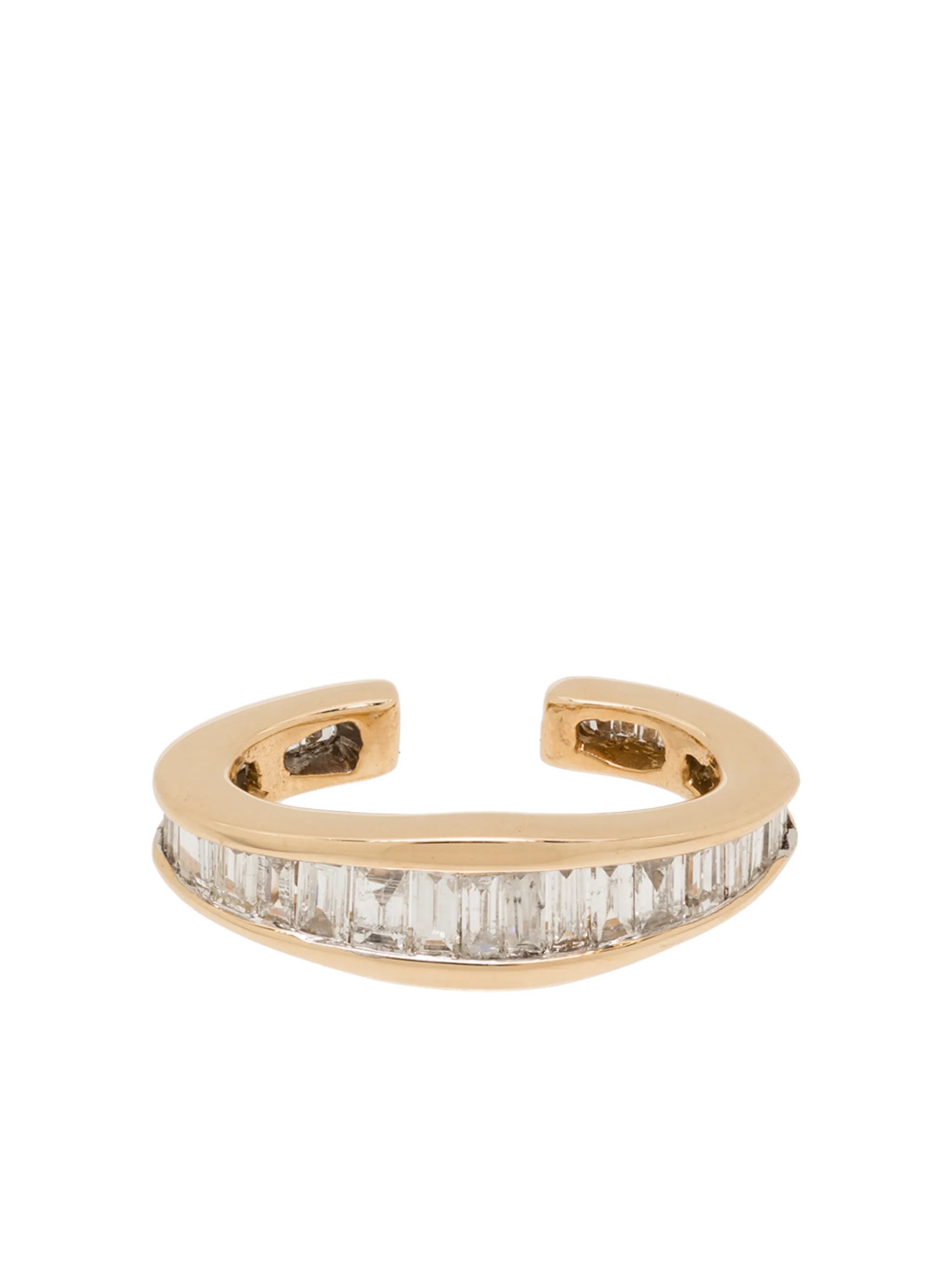 14kt yellow gold diamond ear cuff