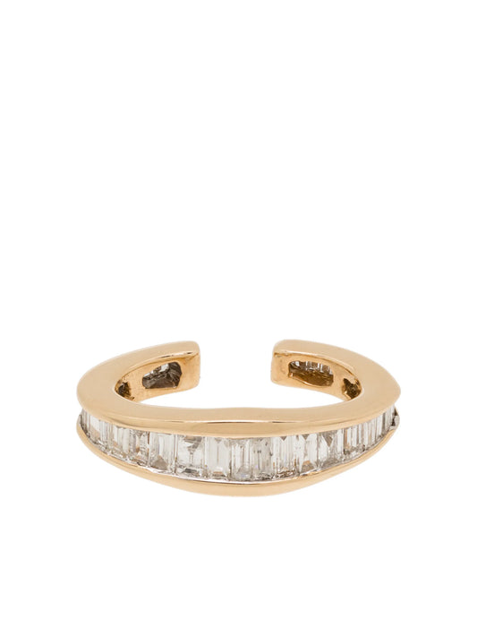 14kt yellow gold diamond ear cuff
