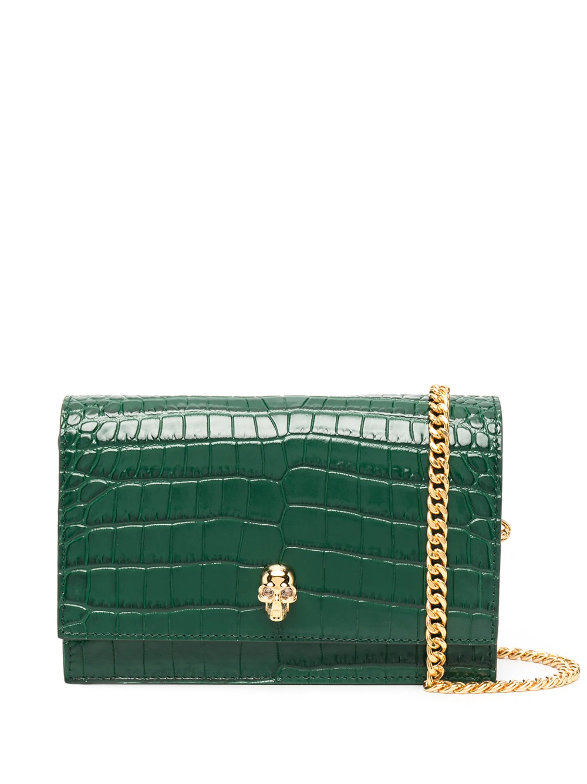 skull motif crossbody bag
