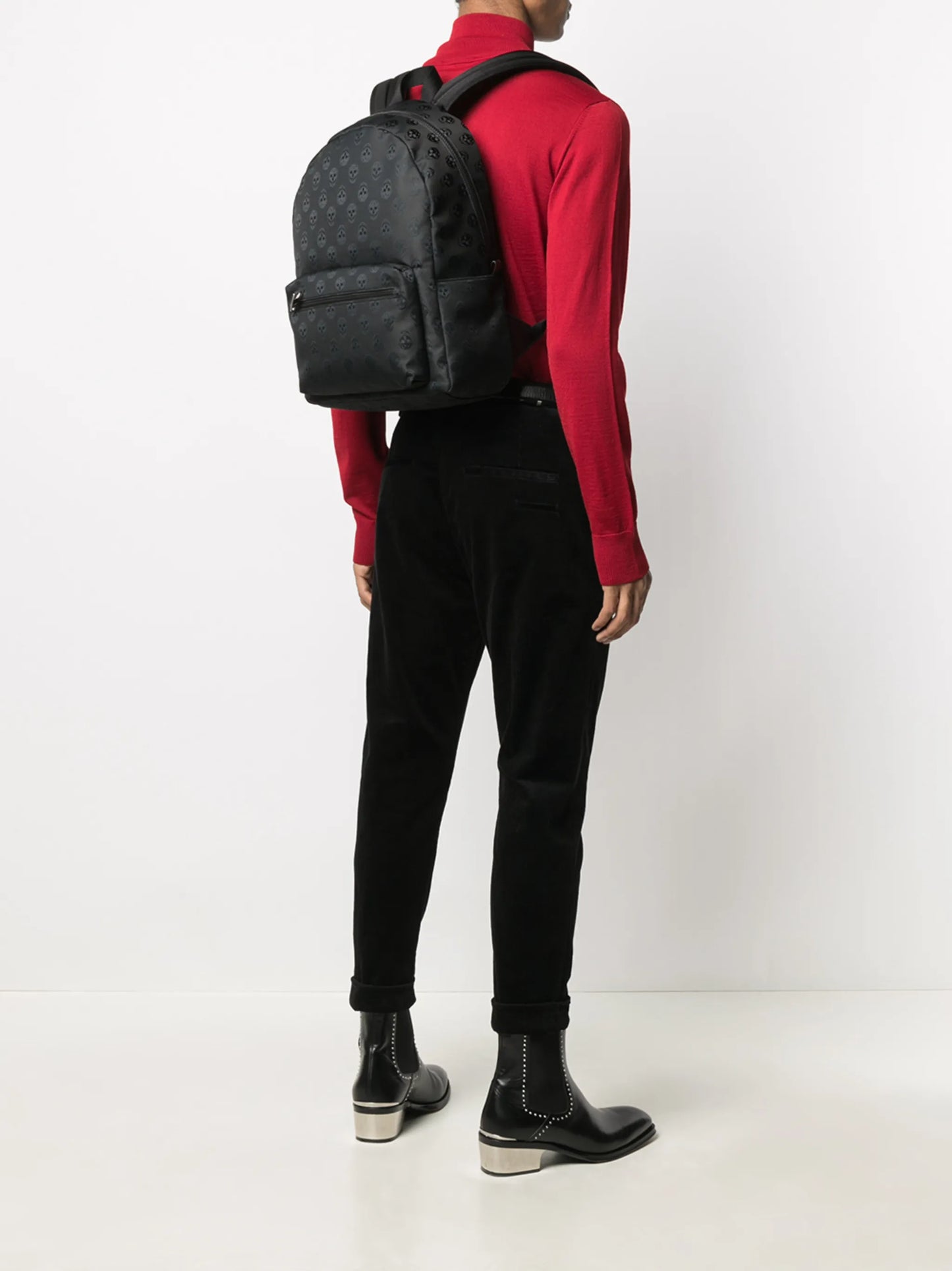 zip-around skull backpack