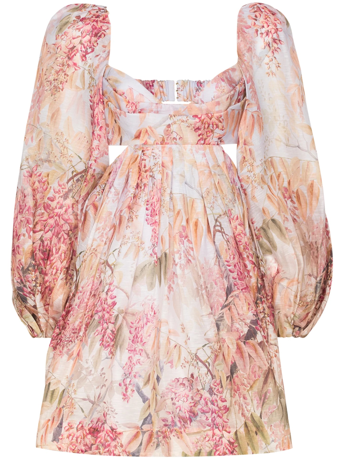 Wild Botanica open-back minidress