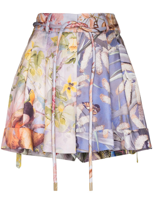 Botanica Book print drawstring shorts