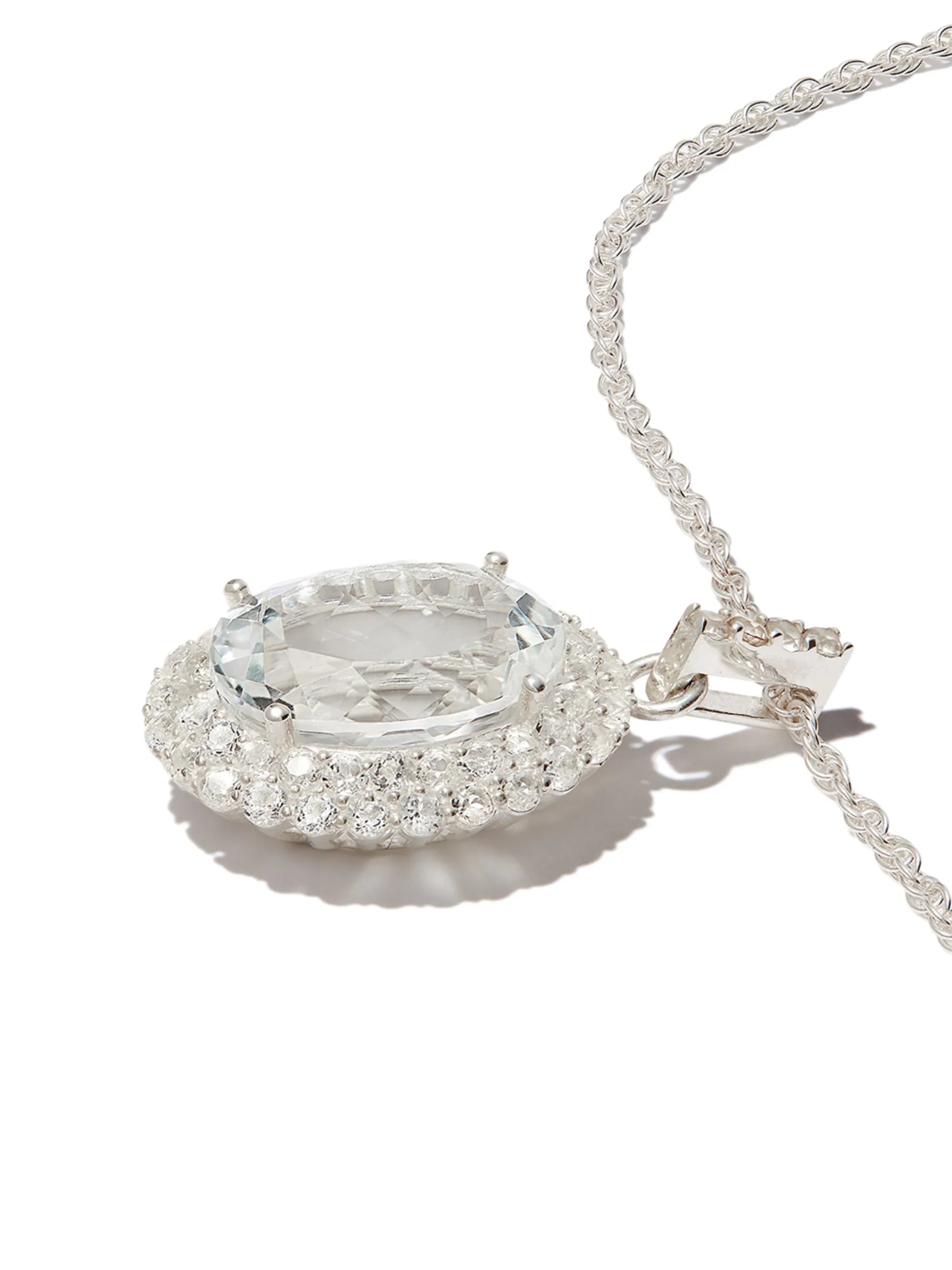 sterling silver crystal necklace