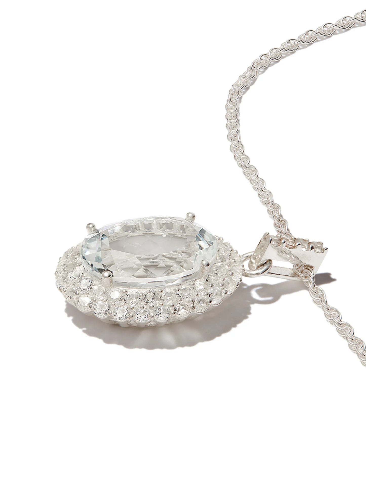 sterling silver crystal necklace
