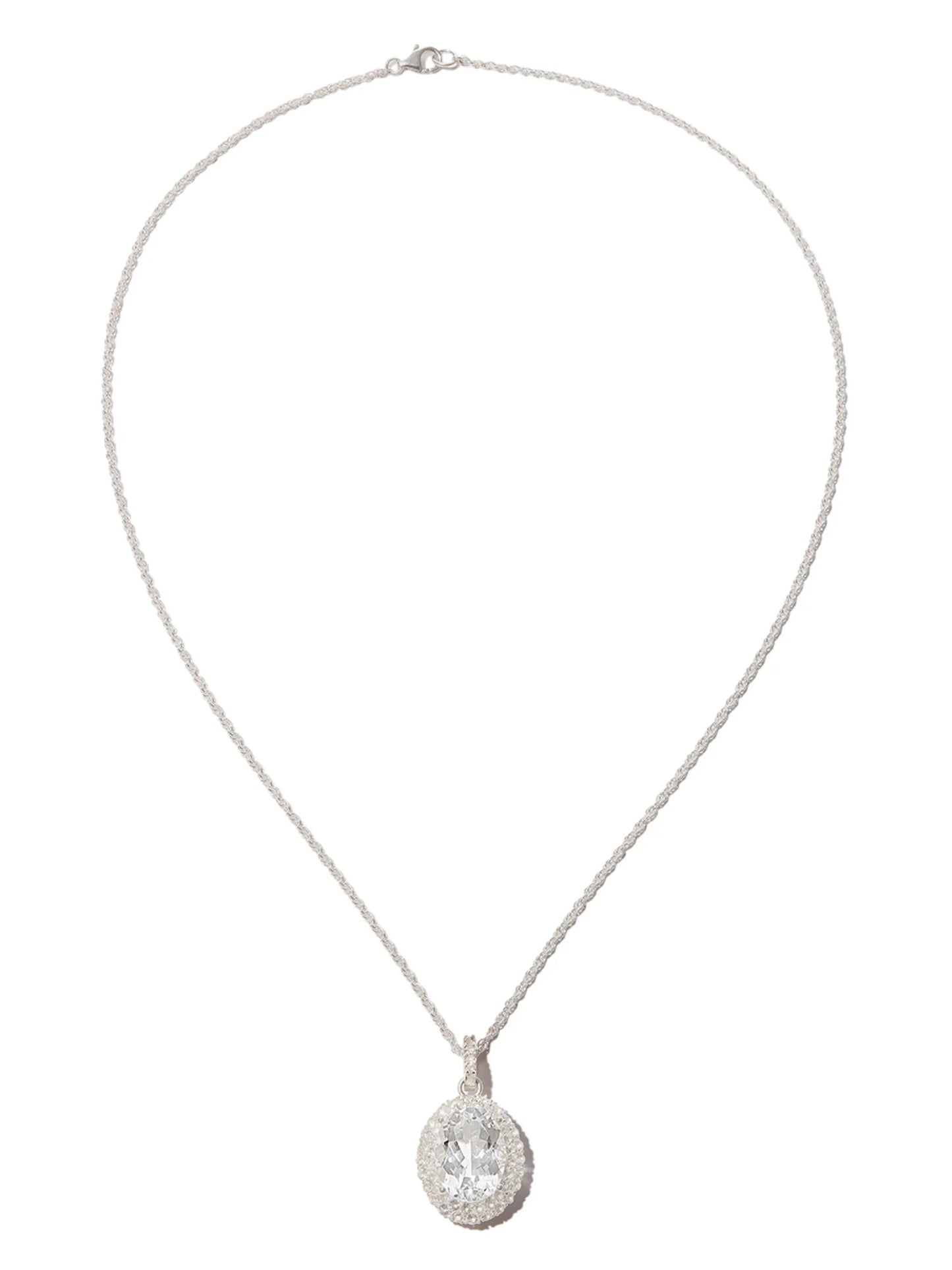 sterling silver crystal necklace