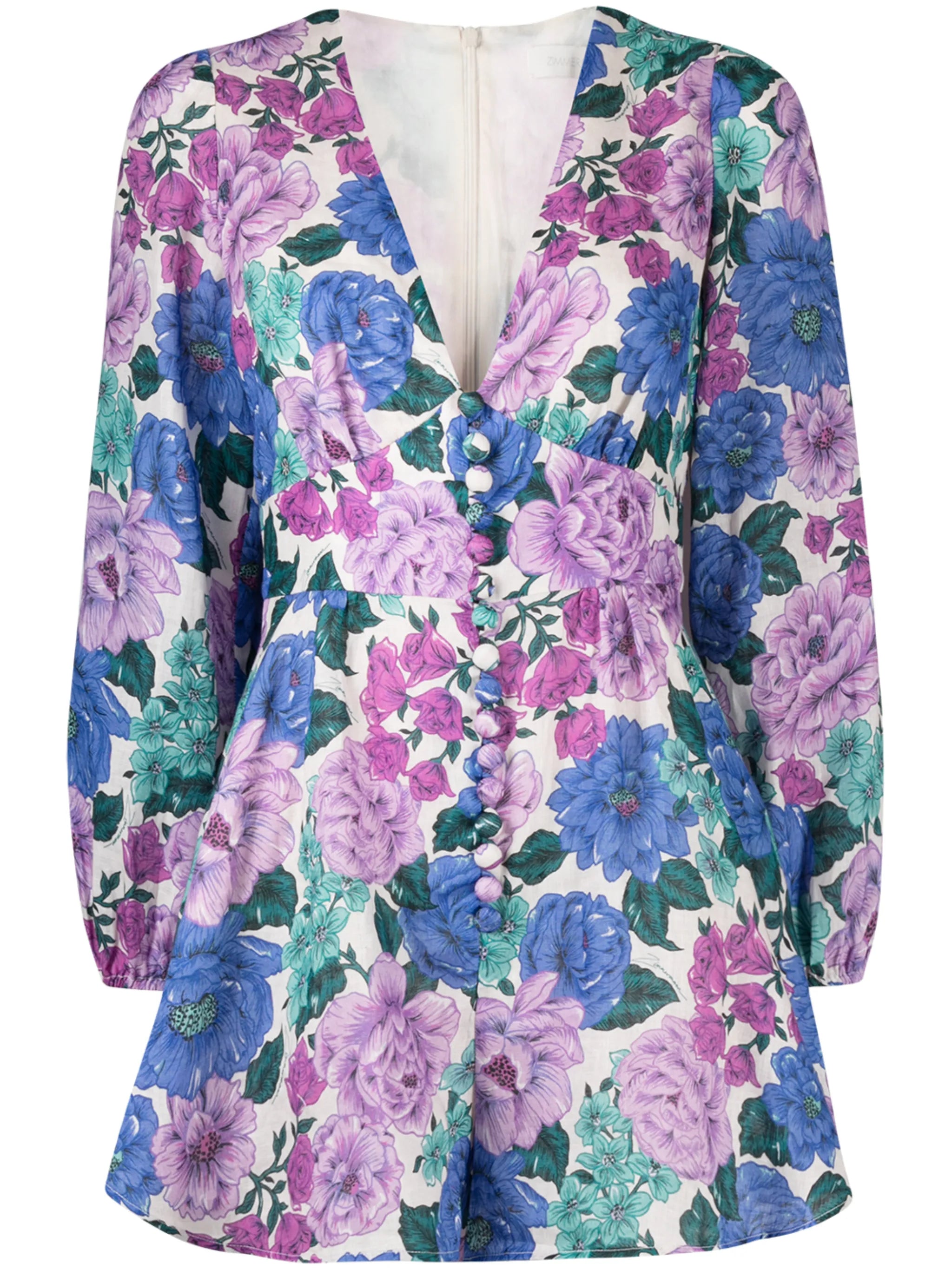 Poppy plunge-neck playsuit