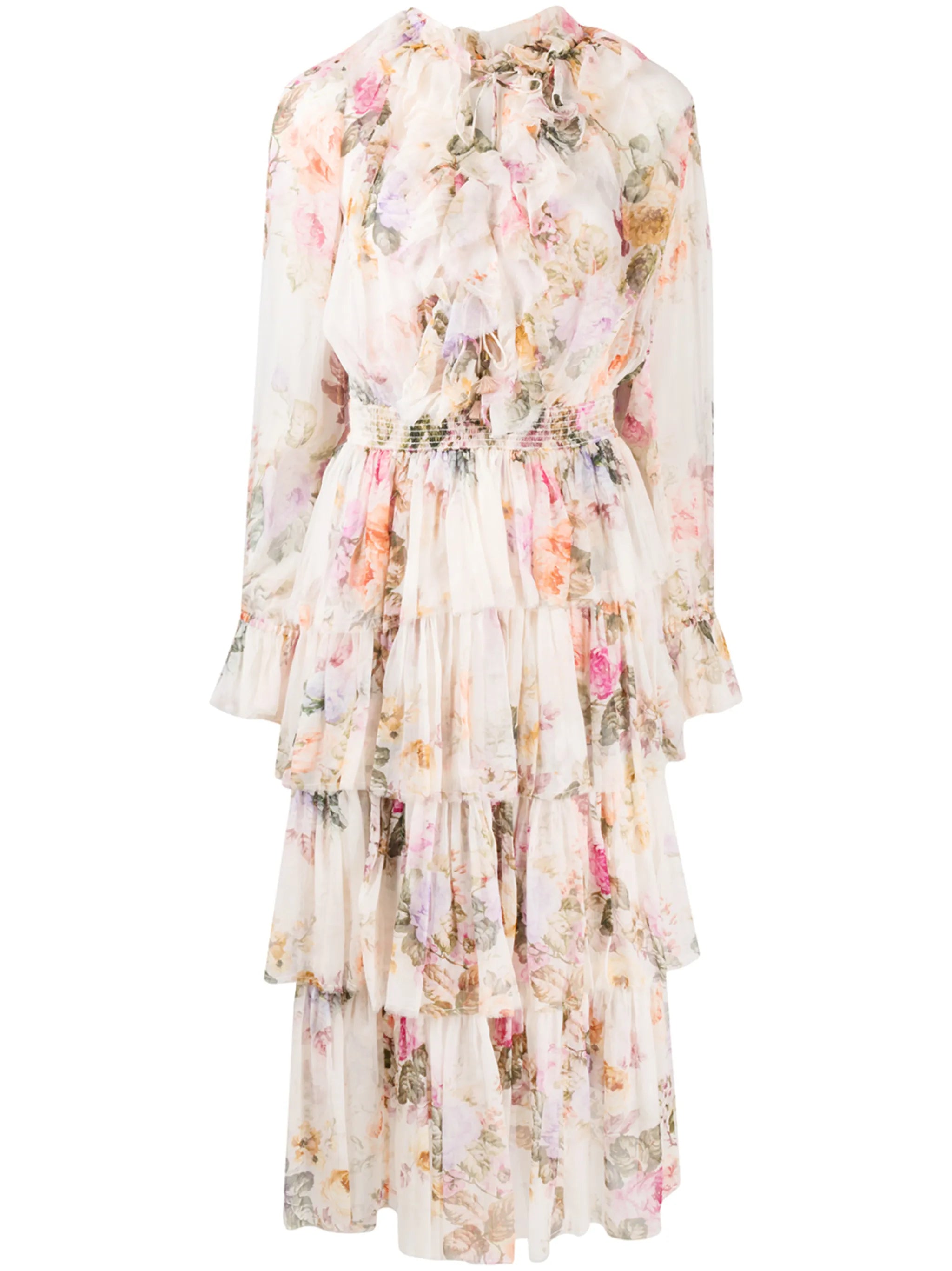 Brighton tiered frill midi dress
