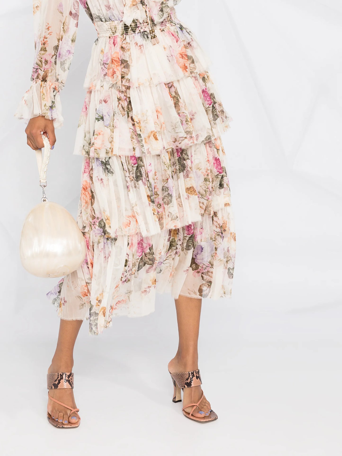 Brighton tiered frill midi dress