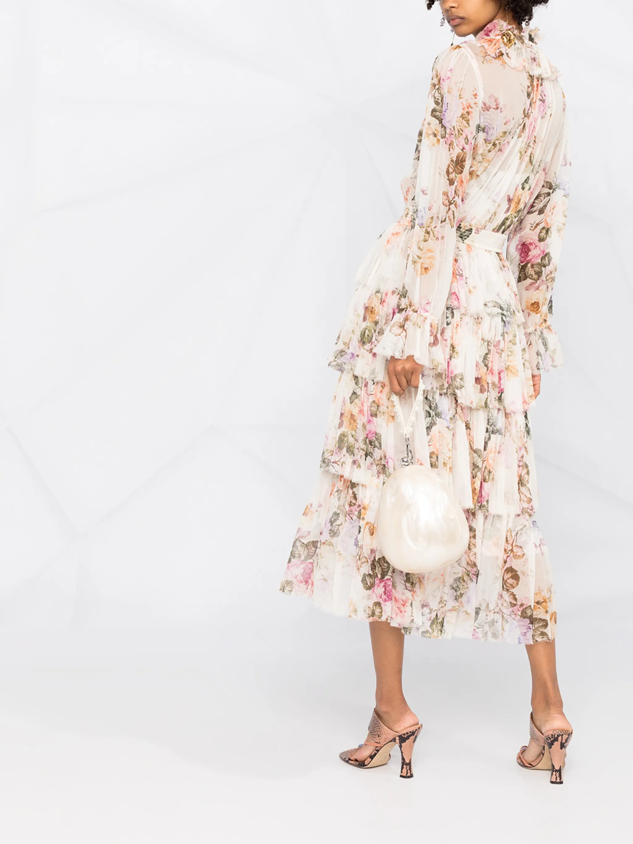 Brighton tiered frill midi dress